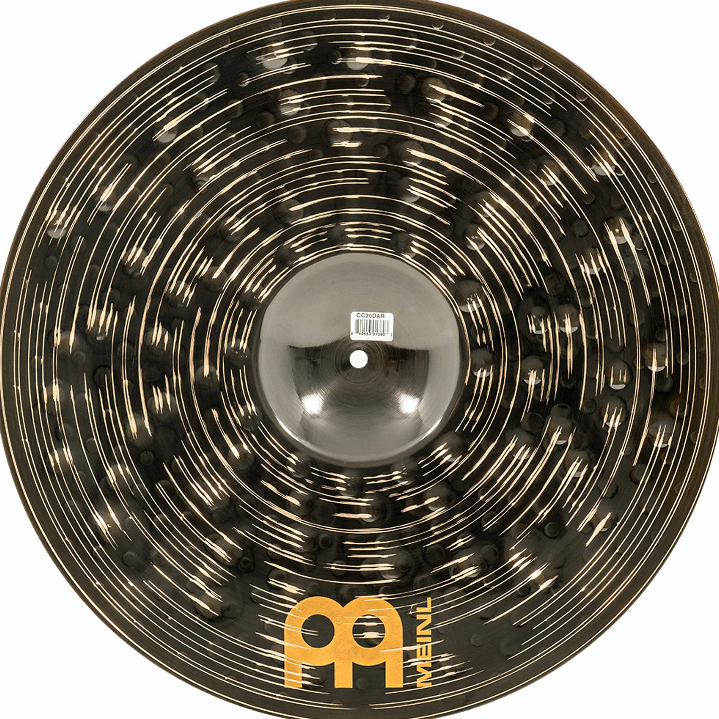 Meinl Cymbals Classics Custom Dark Plato Ride de 20 pulgadas (50,80cm) Platillos de Batería - Bronce B12, Acabado Oscuro (CC20DAR)