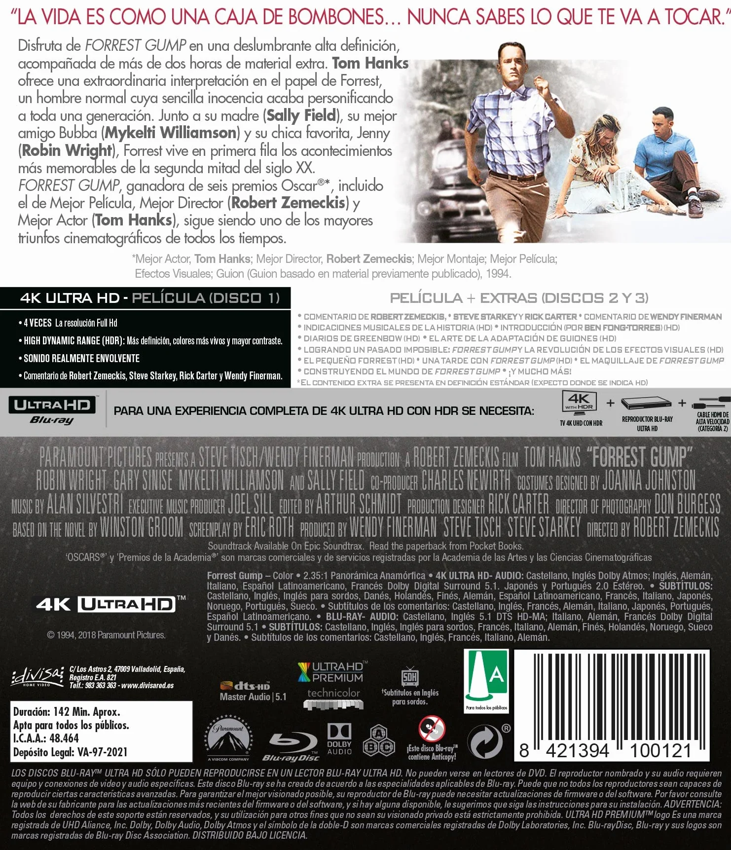 Forrest Gump [4K Ultra-HD + Blu-ray + Blu-ray Extras] [Blu-ray]