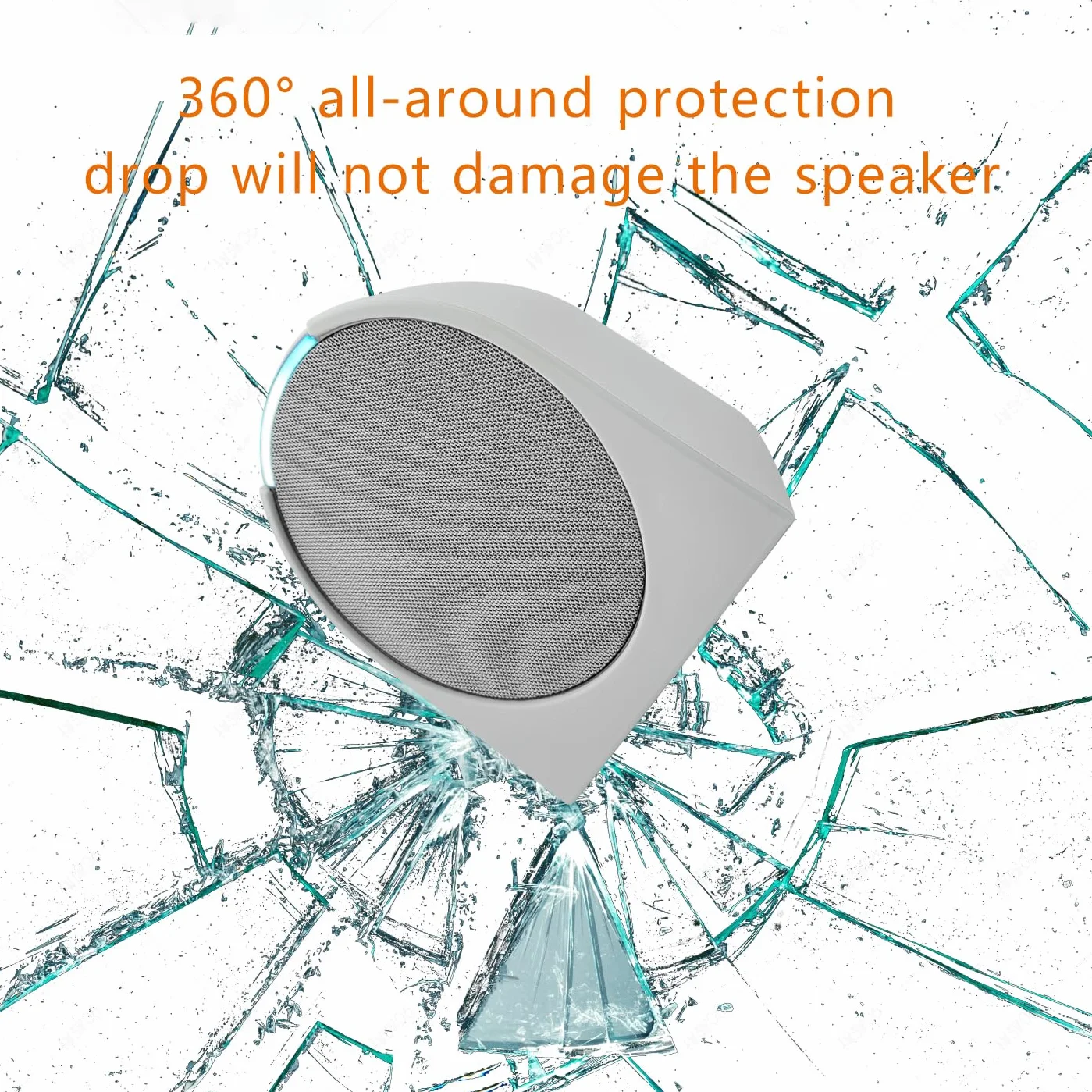 Fundas Protectora Silicona para Amazon Echo Pop 2023, Base Estable, 360° Protección, Ajuste Perfecto (Blanco)