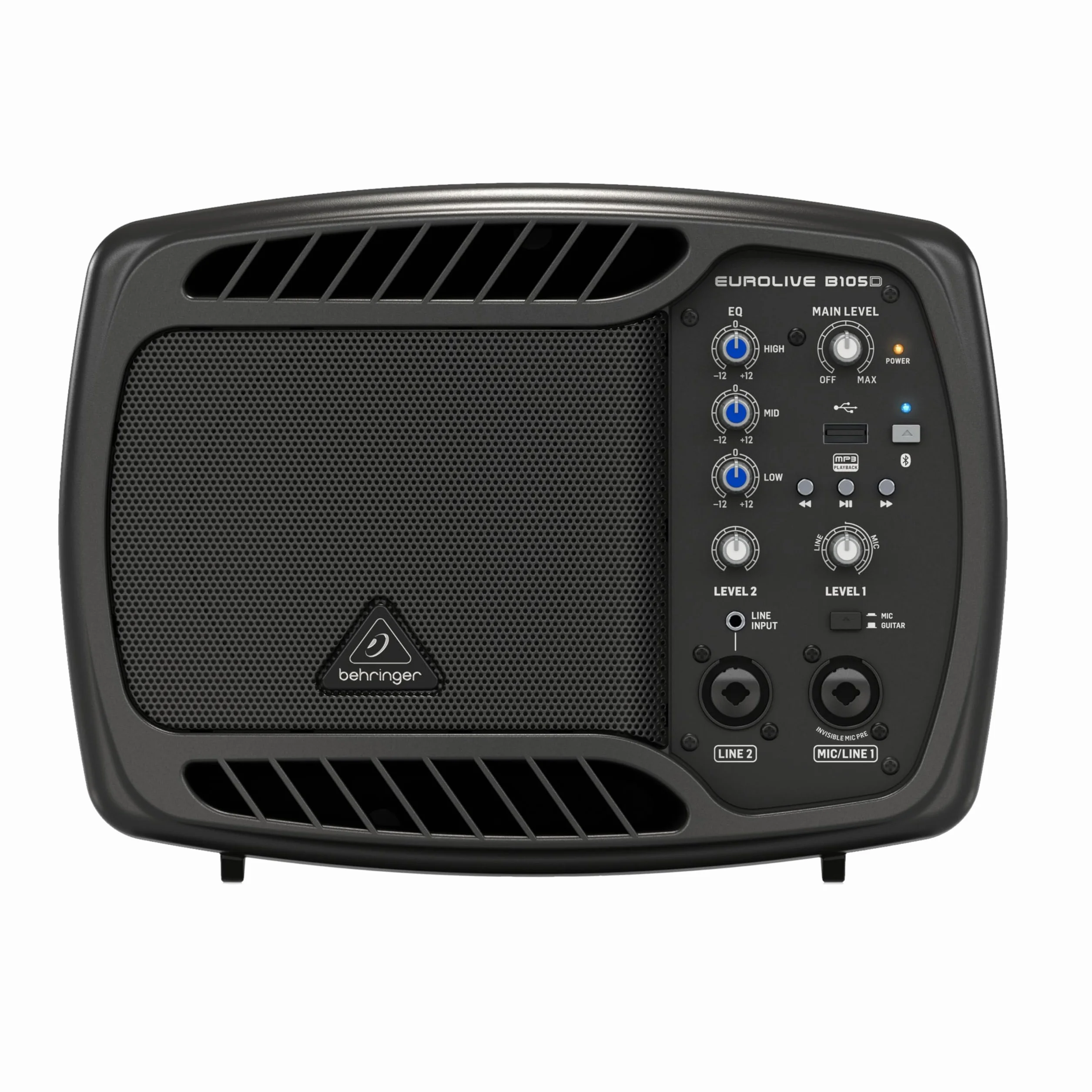 Behringer B105D Monitor De Estudio/PA De 50 Vatios compacto, Con Reproductor Mp3 Y Transmisión De Audio Por Bluetooth