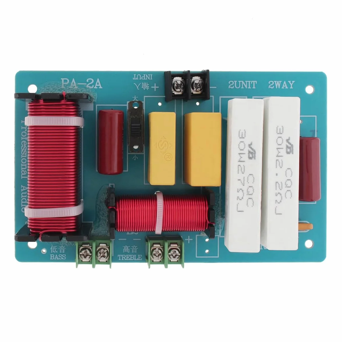 Crossover de 2 vías para altavoz de 450 W, 4-8 ohmios, divisor de frecuencias altas y bajas de 2 vías para altavoz, crossover para altavoz HiFi