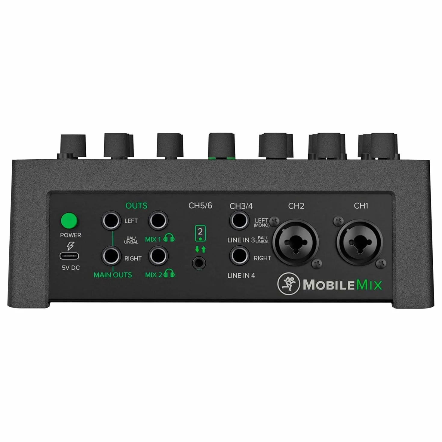 MACKIE MobileMix mezclador de 8 canales alimentado por USB para producción audiovisual, sonido en directo y streaming con instrumentos, micrófonos y Bluetooth