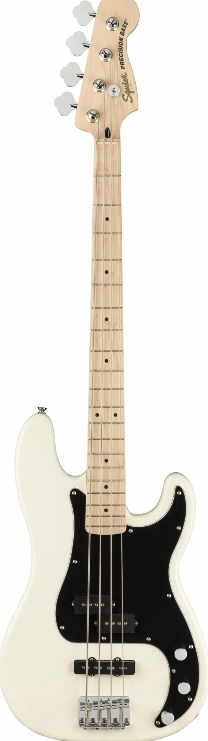 Squier by Fender Affinity Series Precision, Bajo Eléctrico, Diapasón de Arce, Blanco Olímpico, Incluye cursos virtuales gratuitos en Fender Play