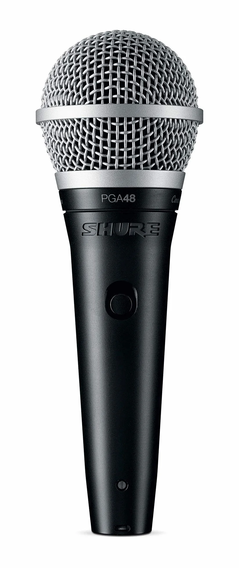 Shure PGA48-XLR-E Micrófono Dinámico de Mano para Voces con patrón de captación cardioide, Interruptor Discreto de Encendido/Apagado, Conector XLR de 3 Pines Cable XLR a XLR de 15