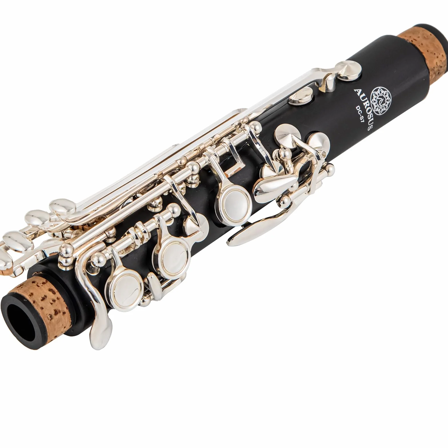 Mecanismo de meseta DC-S7 - Agujeros cubiertos 17 llaves chapadas en plata clarinetes para jugar al aire libre en invierno, para jugadores con manos muy pequeñas, clarinete de agujero cerrado