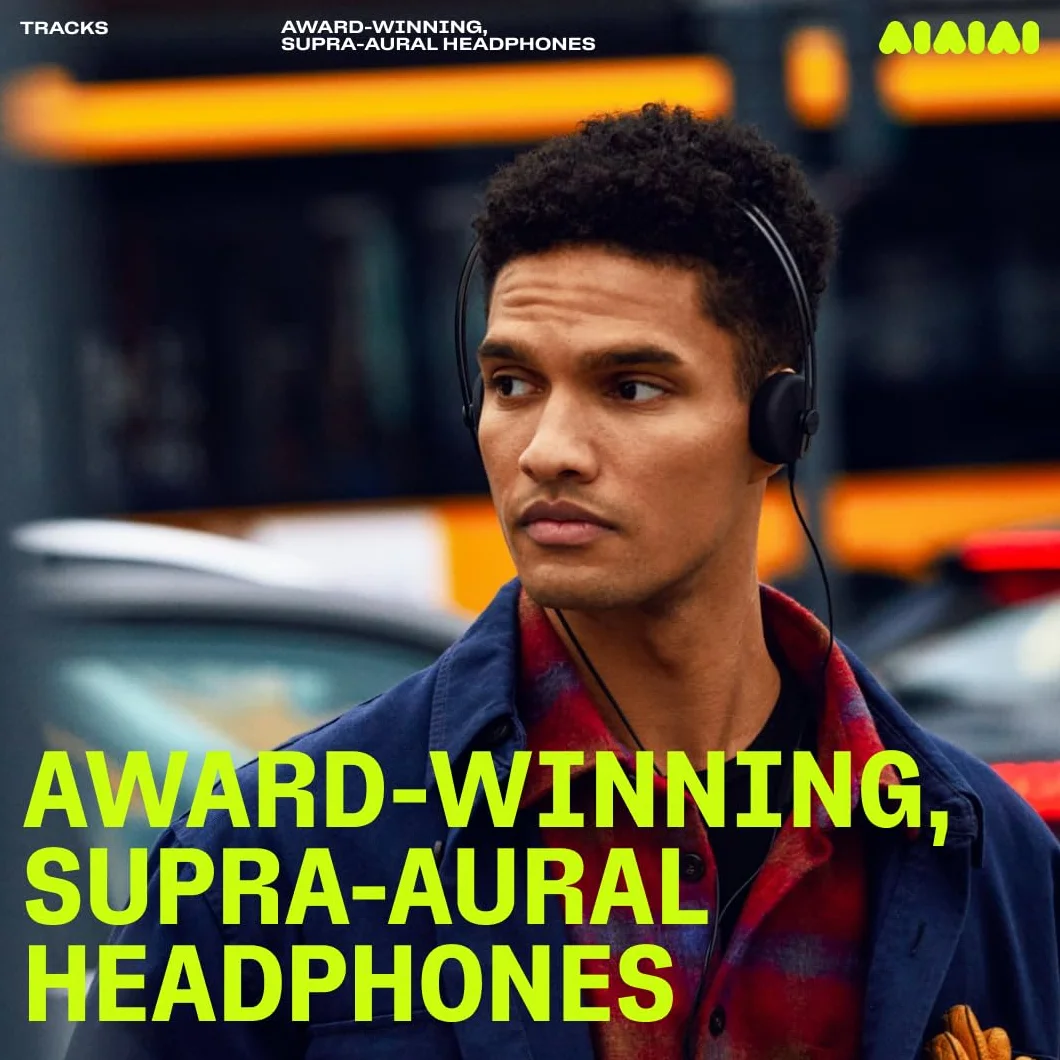 Aiaiai Tracks USB-C Auriculares Supra-aurales galardonados con Sonido Full-Spectrum, Control Remoto de Tres Botones con micrófono y Diadema de Aluminio