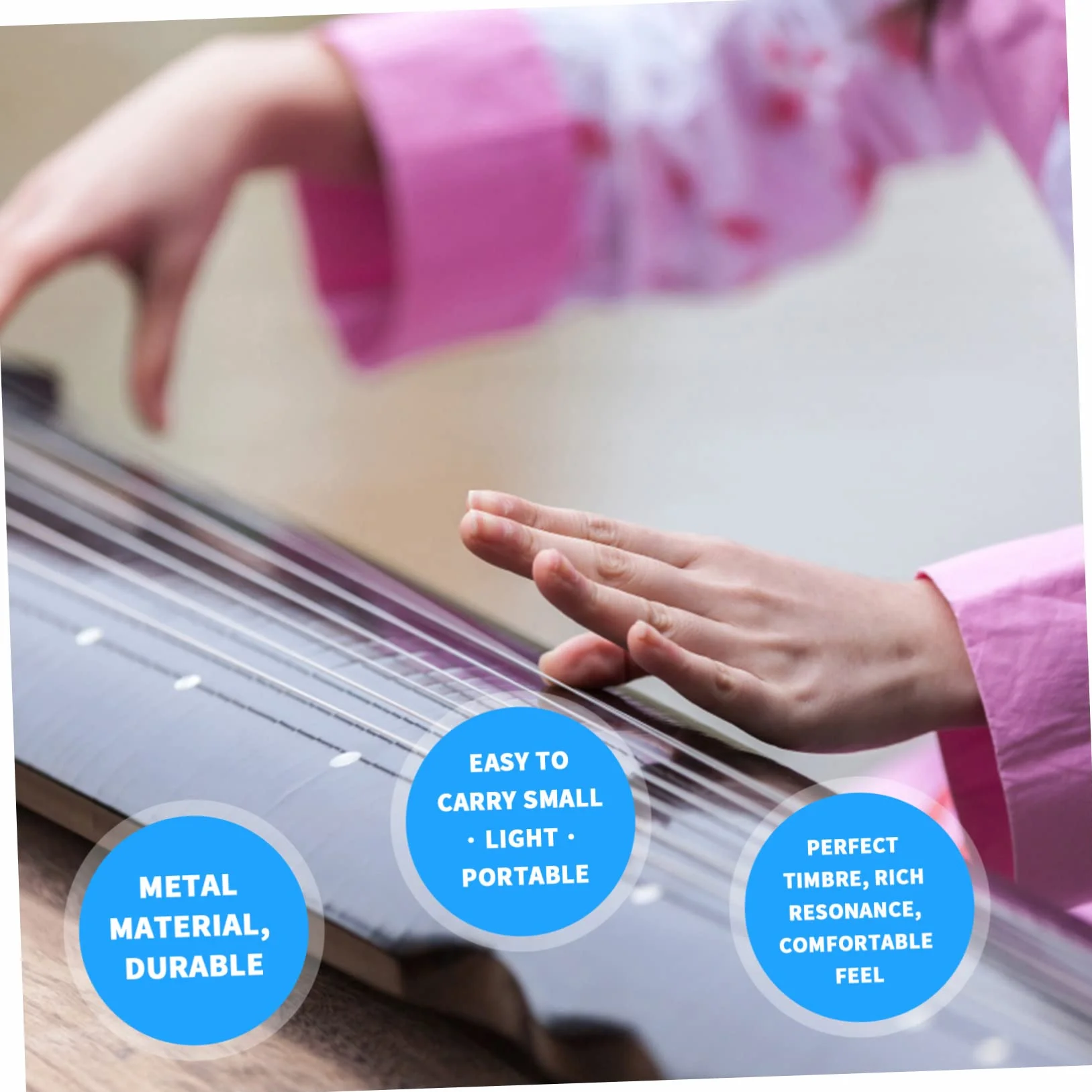 Levemolo 10 Piezas de Cuerdas de Metal B para Guzheng Chino, Cuerdas Acústicas Multifuncionales Tonos Extraordinarios y Sonidos Hermosos, Ideales para Reemplazo