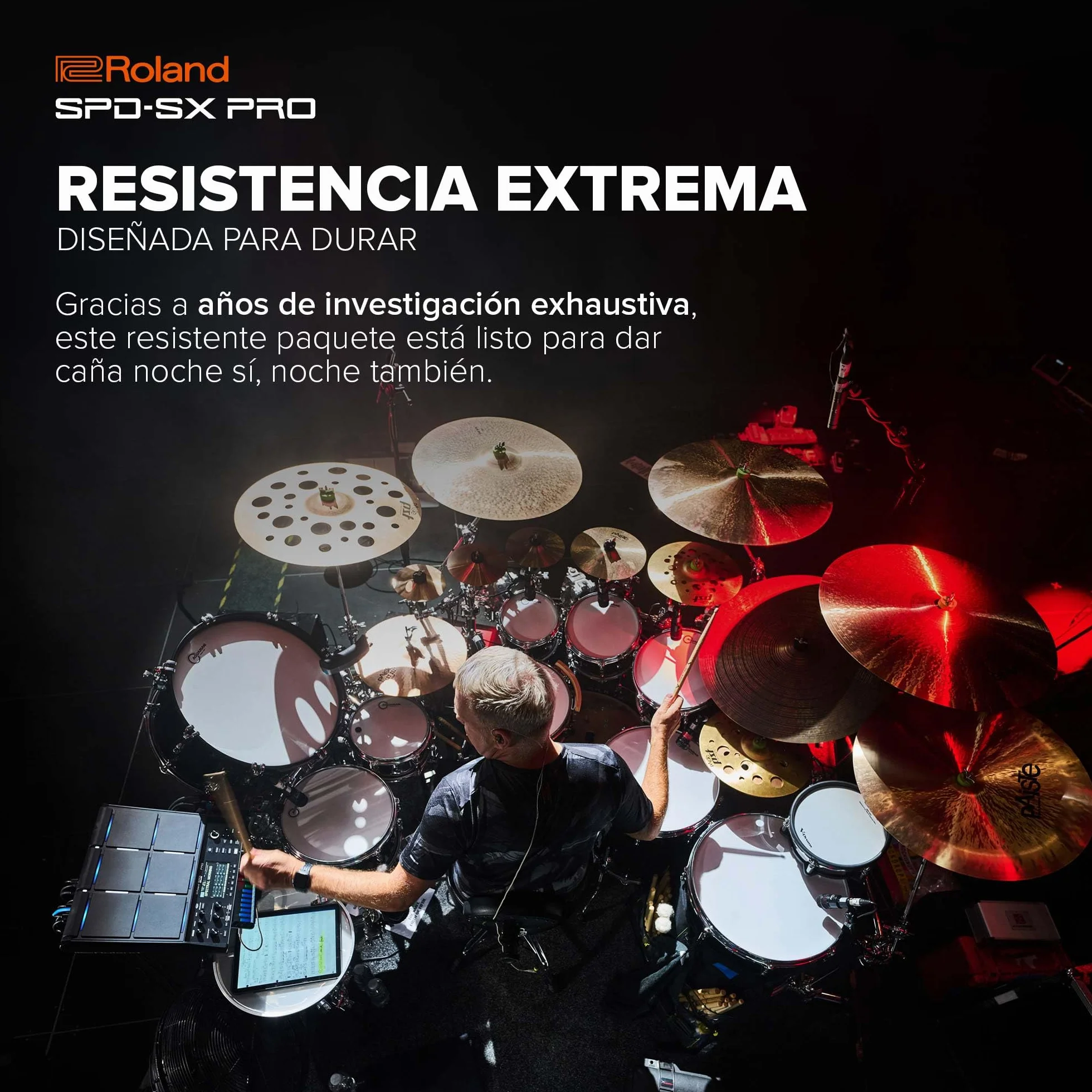 Roland SPD-SX PRO Pad de sampleo | El pad de sampleo estrella para baterías y otros músicos | 9 superficies activas, 8 entradas para disparadores externos, pantalla a color, LED de pad personalizables