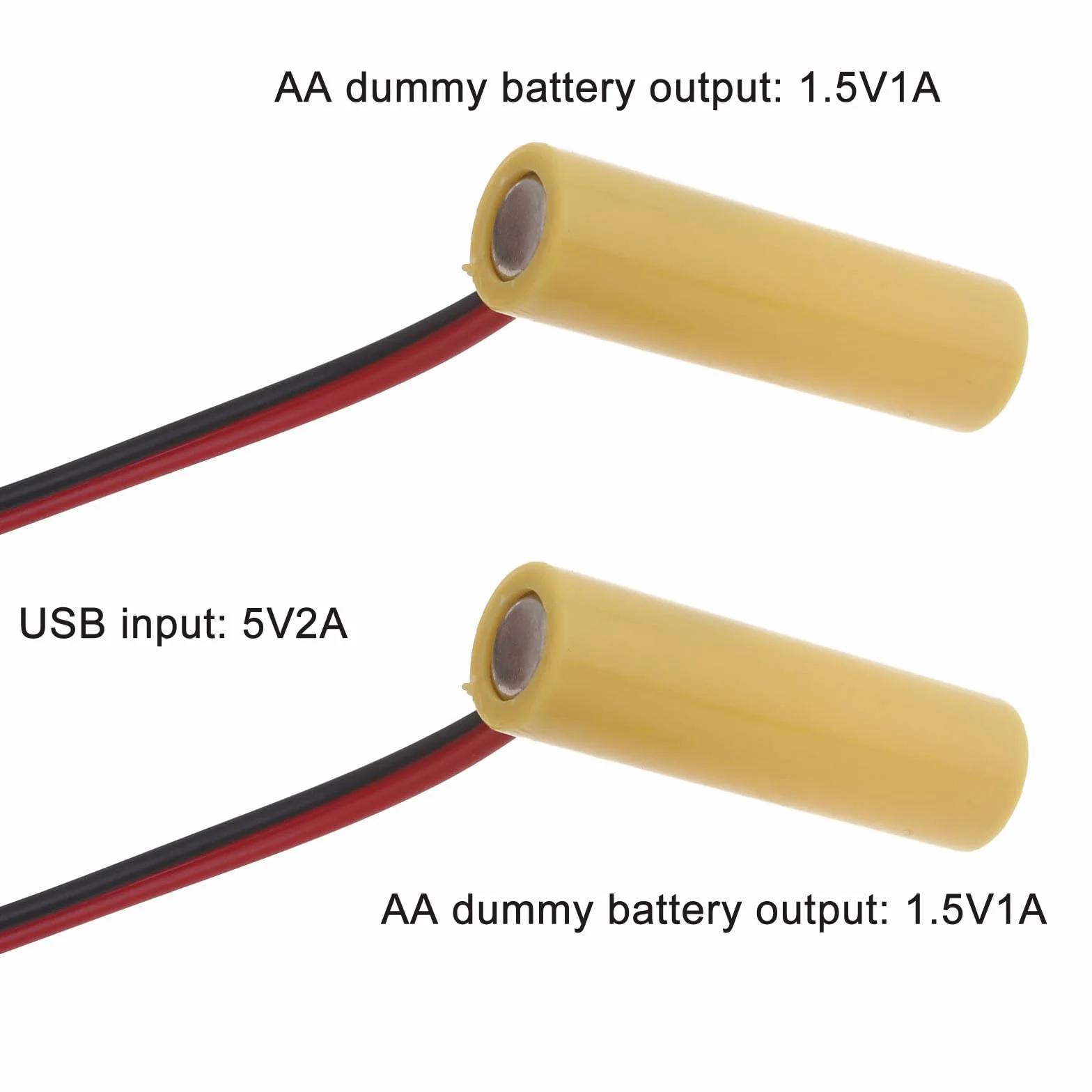 Convertidor de Corriente USB 2 en 1, eliminadores de Pilas AA, reemplaza 1 Uds, Pilas AA LR6 de 1, 5 V para luz LED con Control Remoto, Ahorro de batería