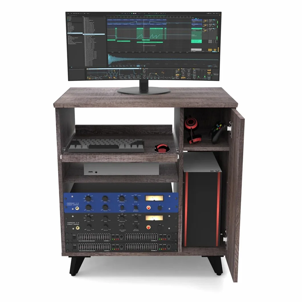 Glorious Modular Side Rack Walnut - Expansión para Racks de mesas de Estudio