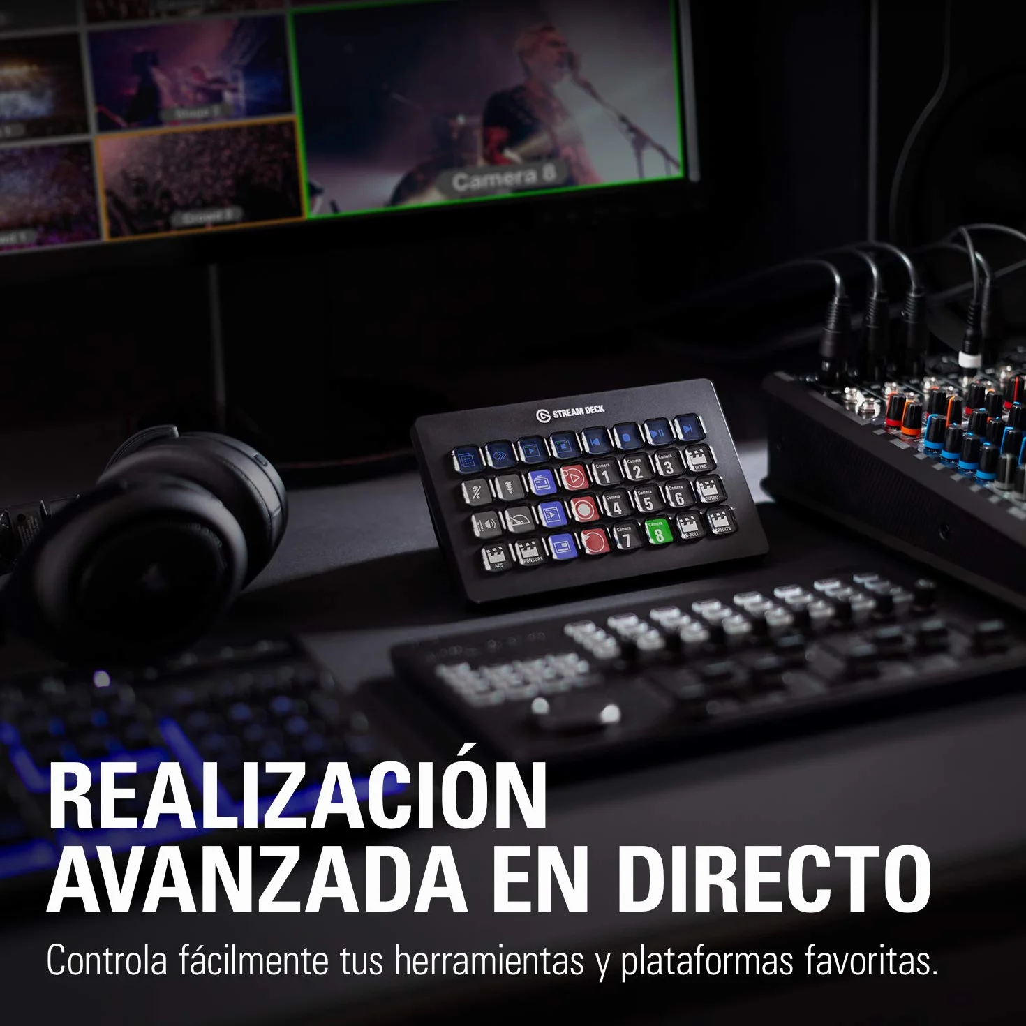 Elgato Stream Deck XL – Controlador avanzado de Estudio, 32 Teclas Macro, Activa acciones en apps y Software como OBS, Twitch, ​Youtube y Otros, Funciona en Mac y PC
