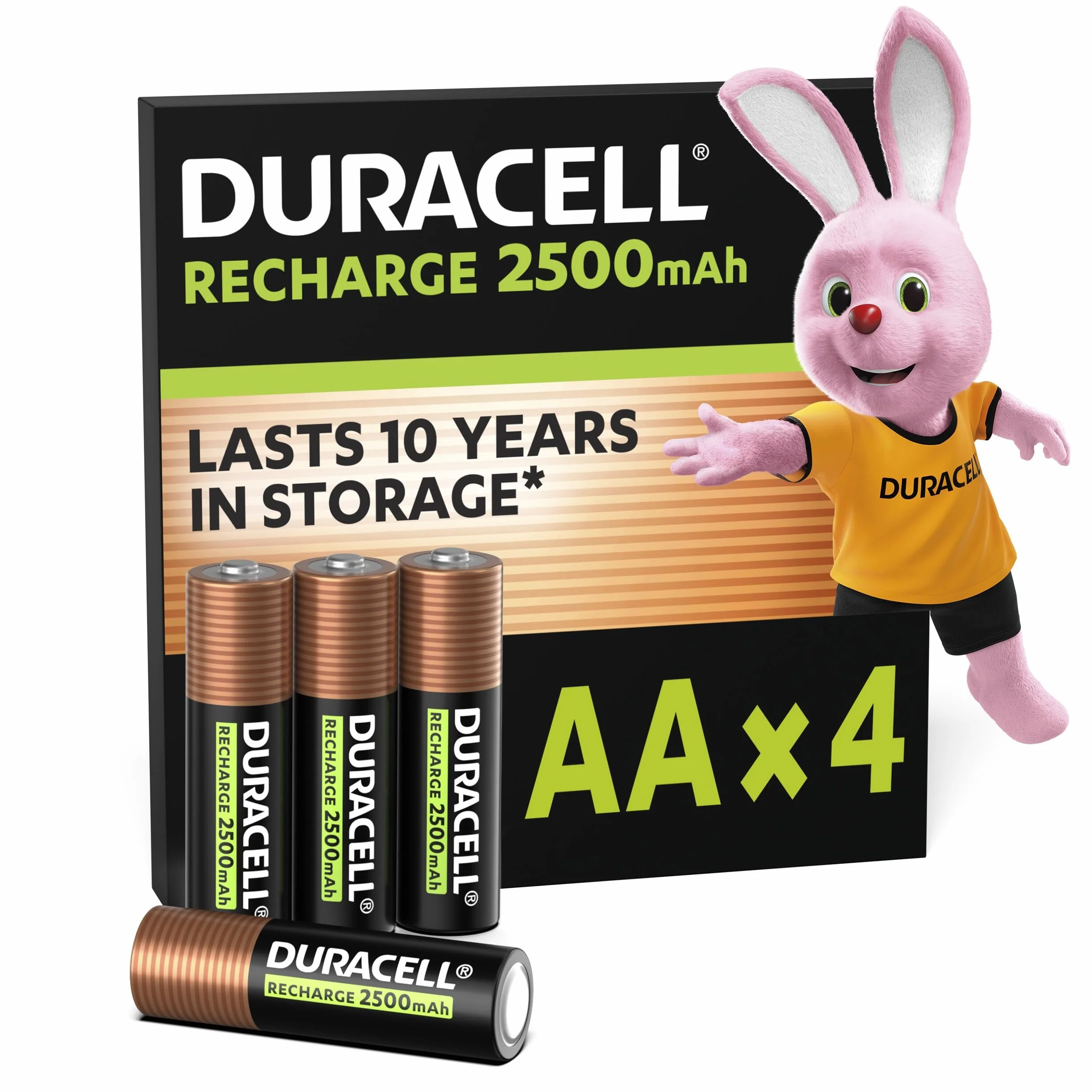 Duracell pilas recargables AA 2500 mAh NiMH Paquete de 4