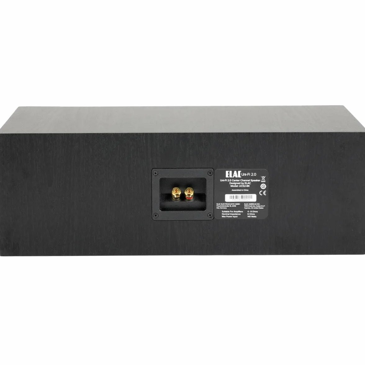 ELAC Uni-Fi 2.0 UC52 Altavoz Central (Cada uno), Negro (UC52-BK)