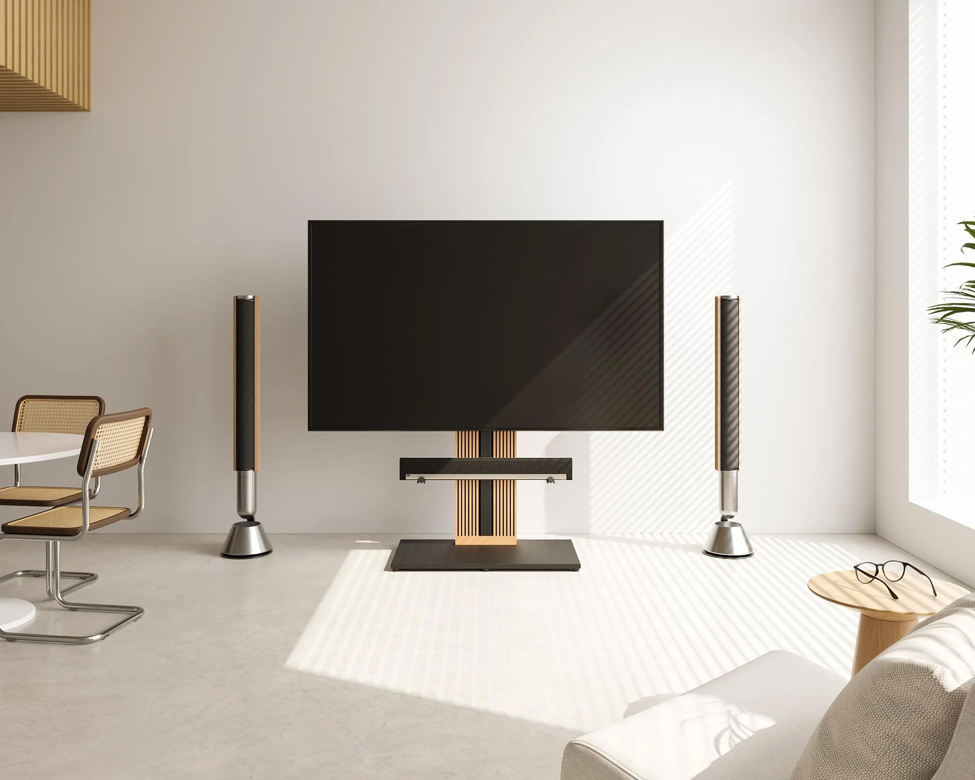 FITUEYES Soporte para Barra de Sonido para Soportes de TV de Las Series Zen y Cantor, Soporte Ajustable para Barra de Sonido de hasta 6,5 KG con Almohadillas Antideslizantes EV