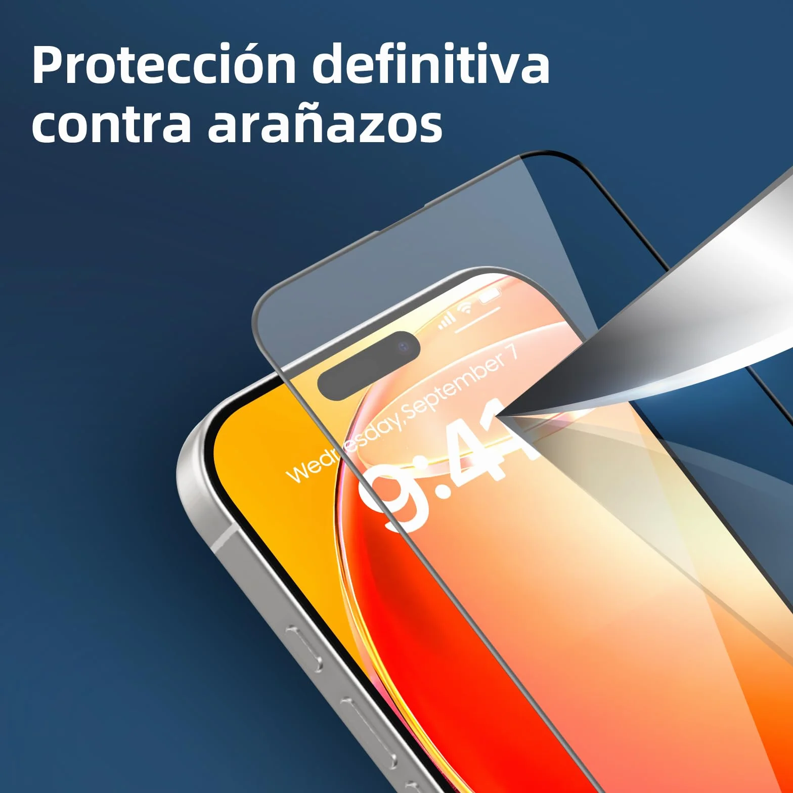 NEW'C 3 Piezas, Protector de pantalla Cobertura total para iPhone 17, 17 Pro, iPhone 16 Pro (6,3″) [Instalación Automática], Cristal Vidrio Templado - Ultra Resistente - Efectivo contra Rayones