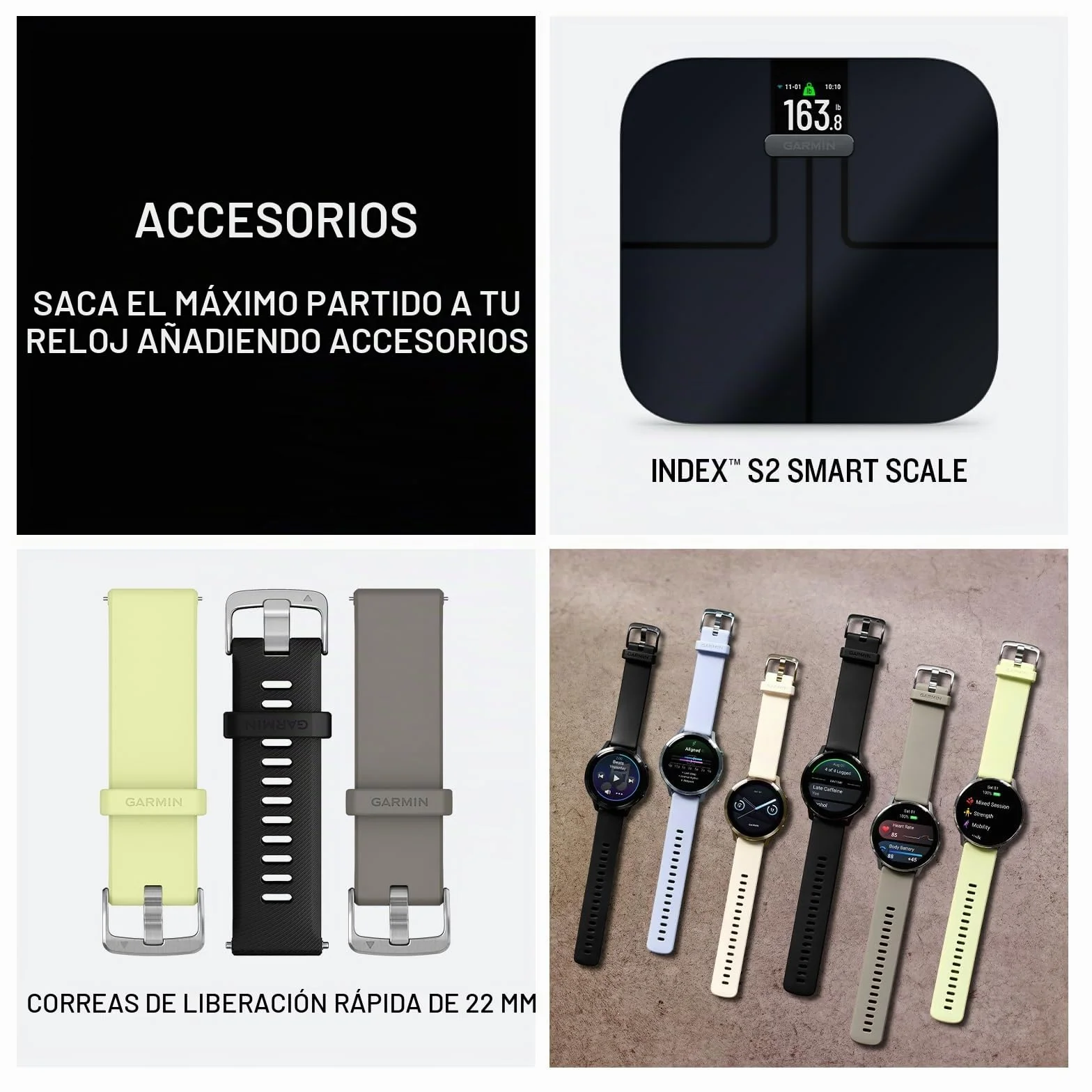 Garmin Venu 4 45 mm Smartwatch Premium con GPS Pantalla táctil AMOLED Acero Inoxidable Negro