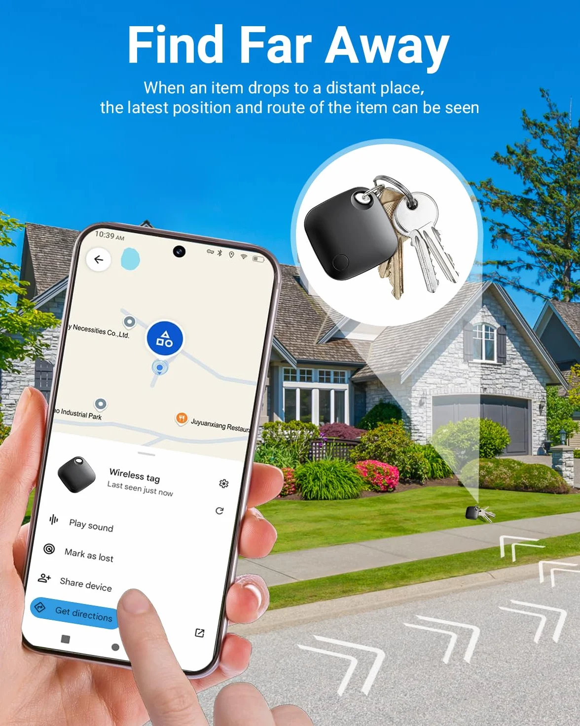 Smart Tag Bluetooth Localizador Llaves Paquete de 4 Android Aplicable Buscar mi Dispositivo Google Smart Finder Equipaje Negro