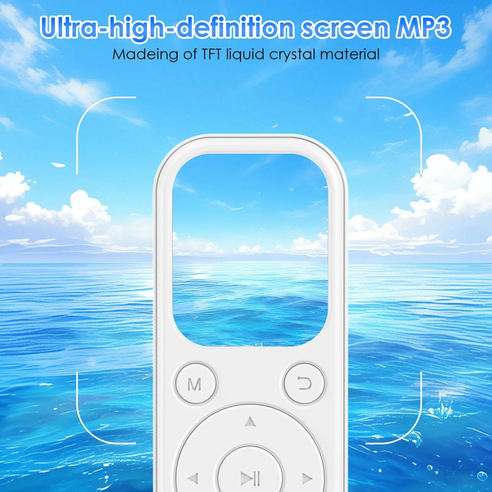 Reproductor MP3 Olycism de 64 GB con Bluetooth 5.3 Reproductor de música portátil Sonido HiFi y Radio FM Capacidad de batería de 300 mAh, Adecuado para Deportes, Viajes y Uso Diario.