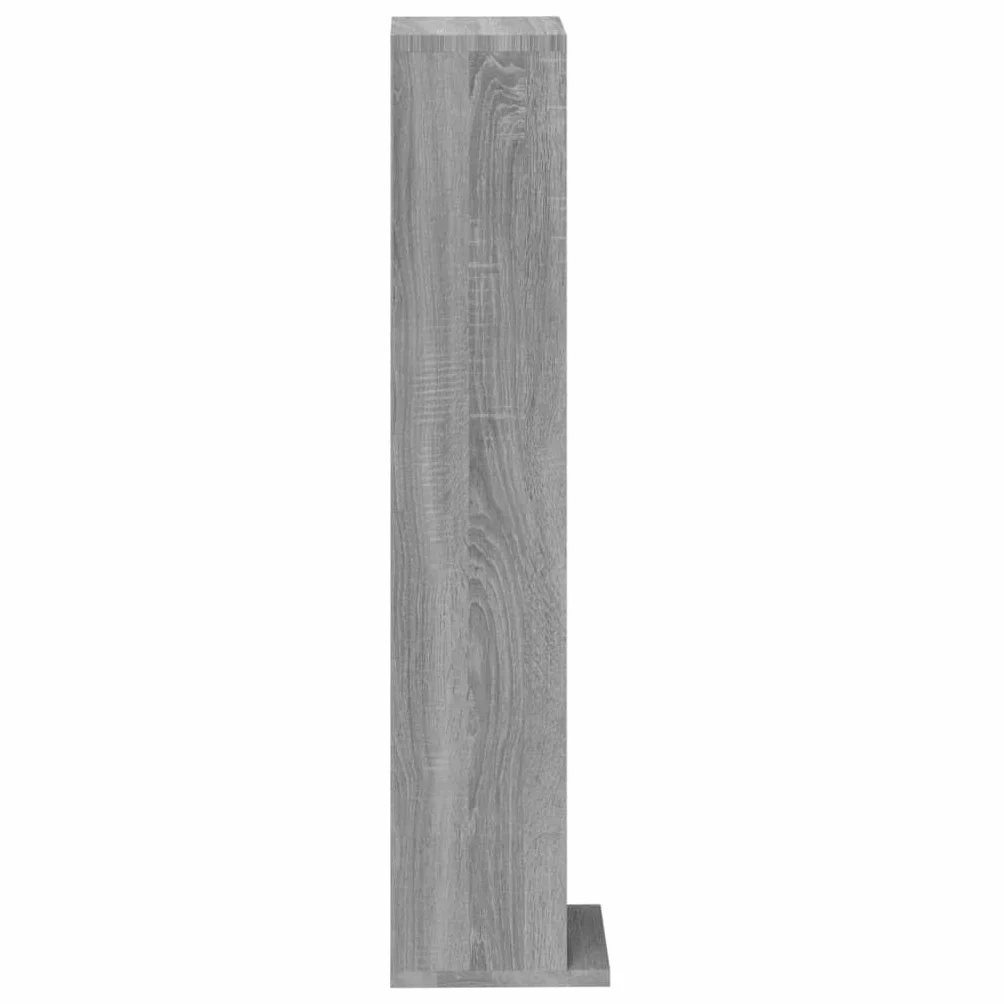 Toshilian Estantería de almacenamiento para CD/DVD, armario de CD, mueble de almacenamiento de CD, armario de CD Sonoma gris 21x20x88 cm Madera de ingeniería