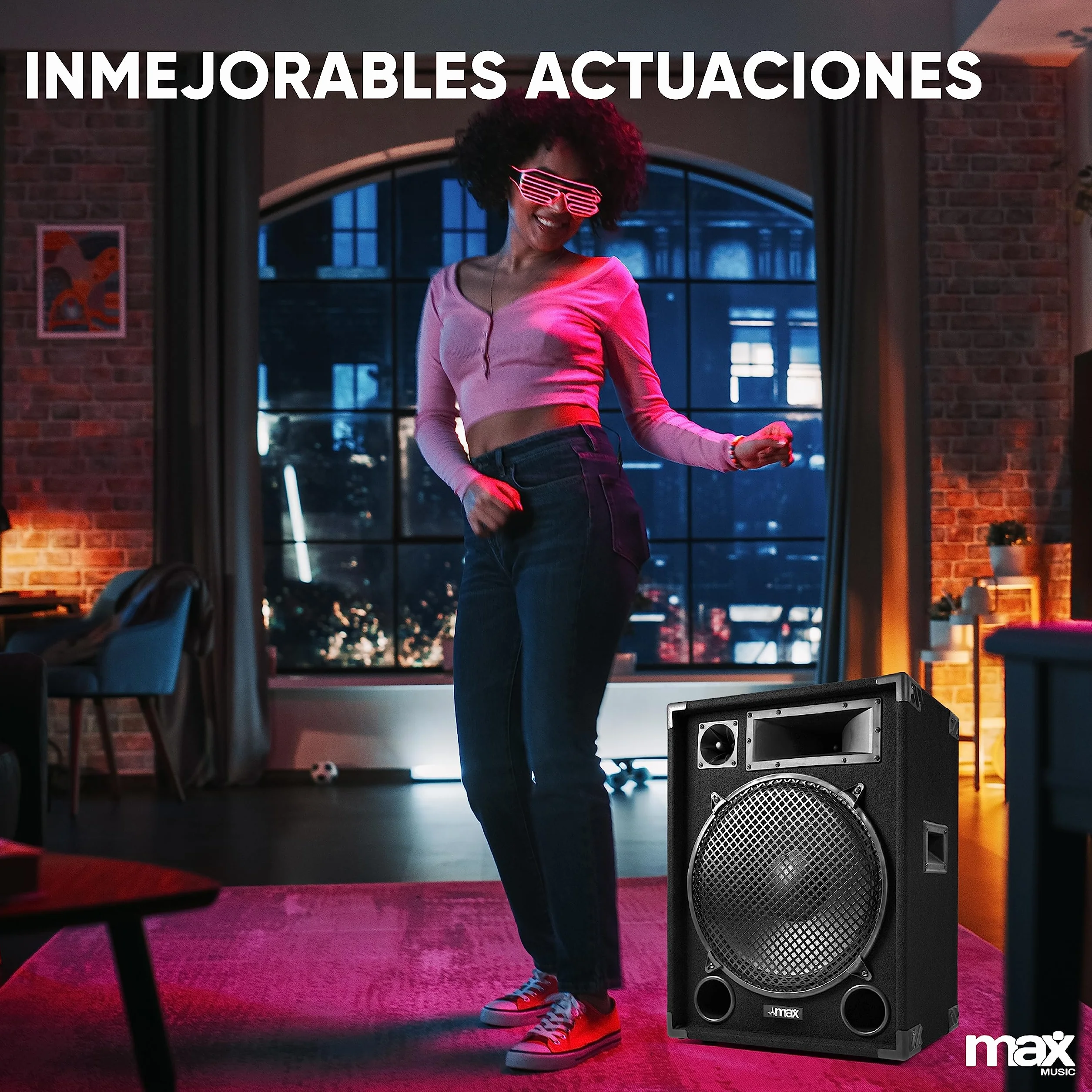 MAX12 DJ - Kit completo de instalación PA (1400 W, 2 altavoces de 12 pulgadas, incluye amplificador, consola de mezclas y micrófono, reproductor MP3 USB/SD, entradas AUX y fono, sistema de música