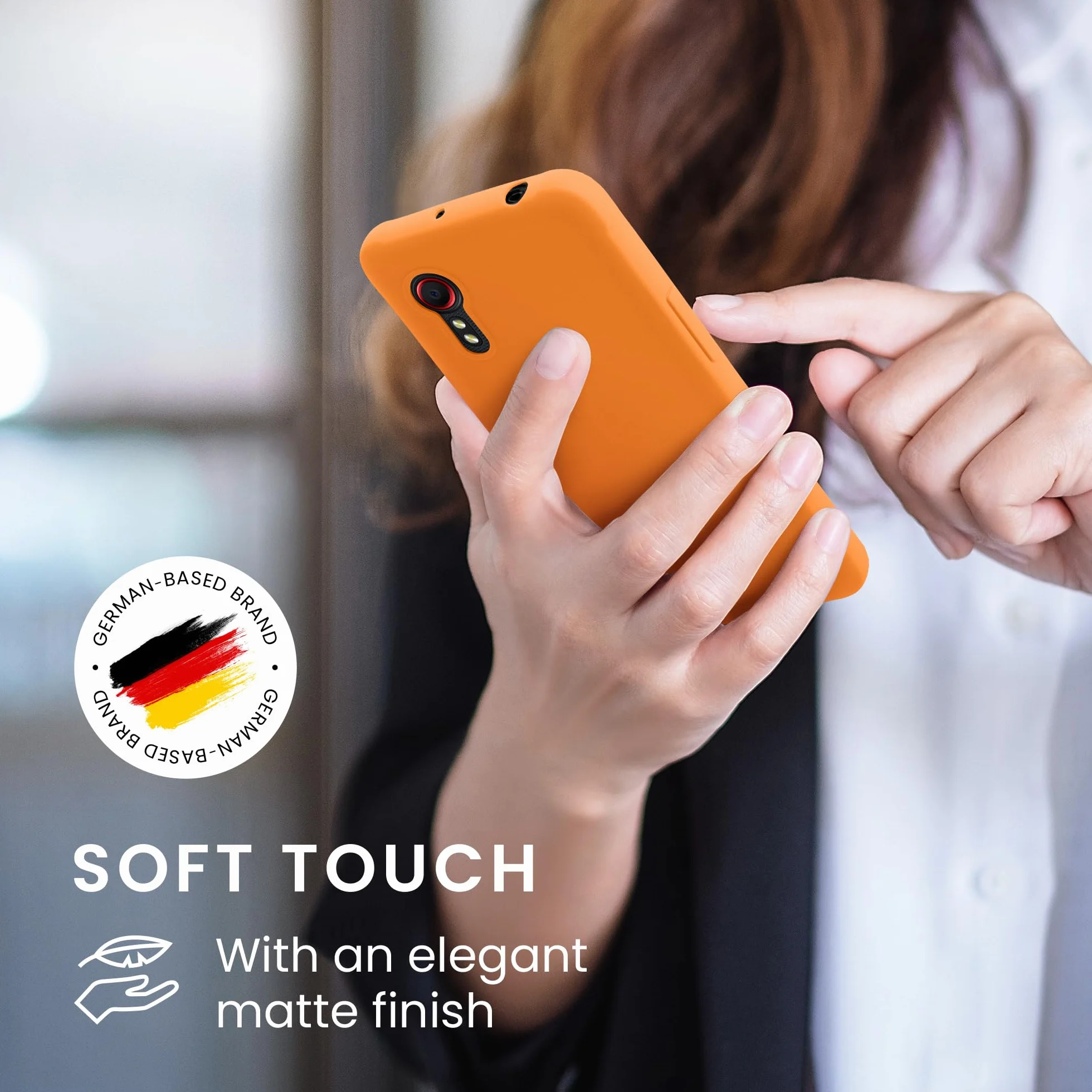 kwmobile Funda Samsung Galaxy Xcover 5 Carcasa TPU Silicona Naranja