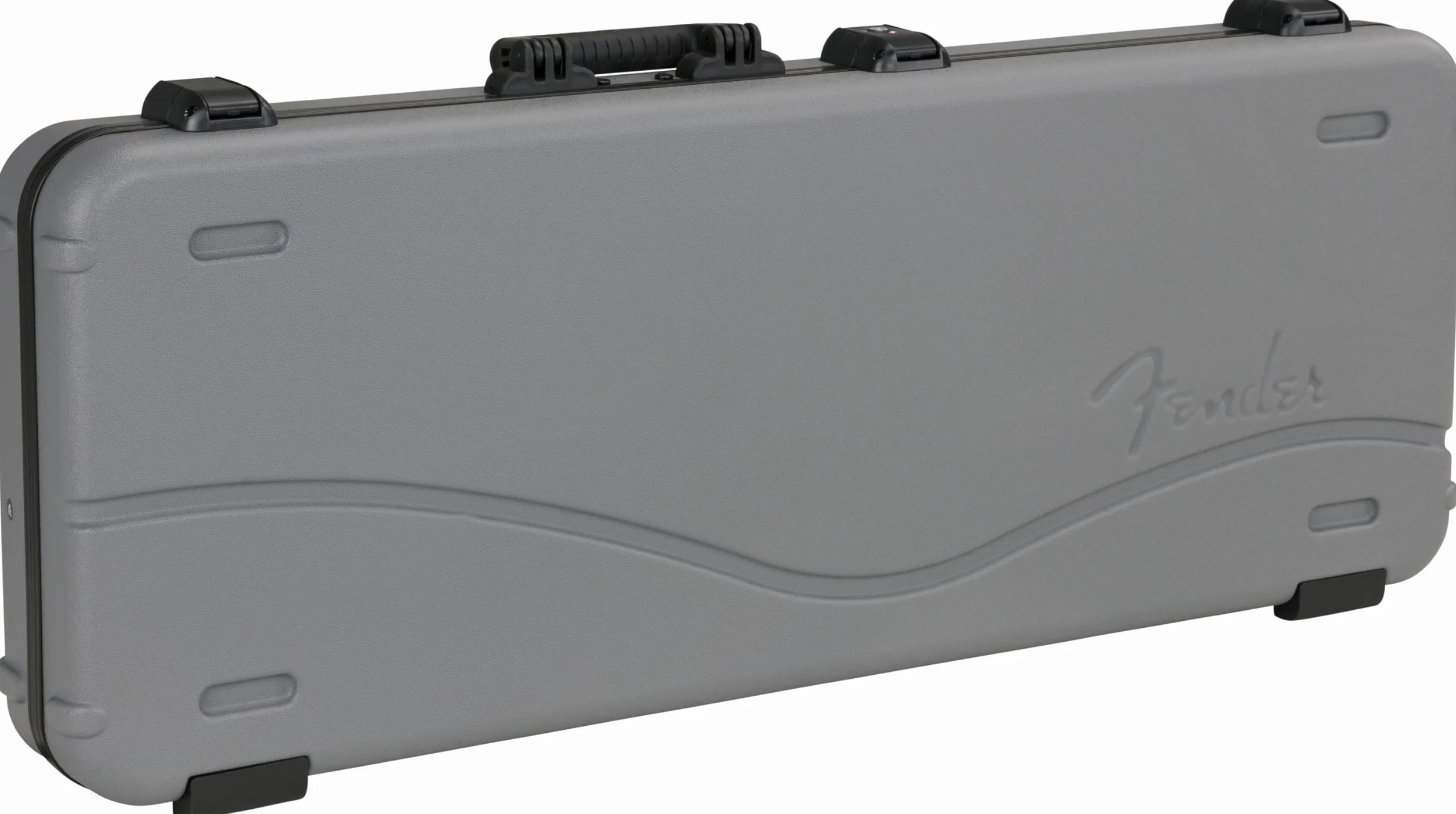 Fender® Deluxe Estuche de Guitarra Moldeado, Strat,Tele, Inca Silver, Maletín rígido para Guitarra eléctrica, Protección de Instrumentos