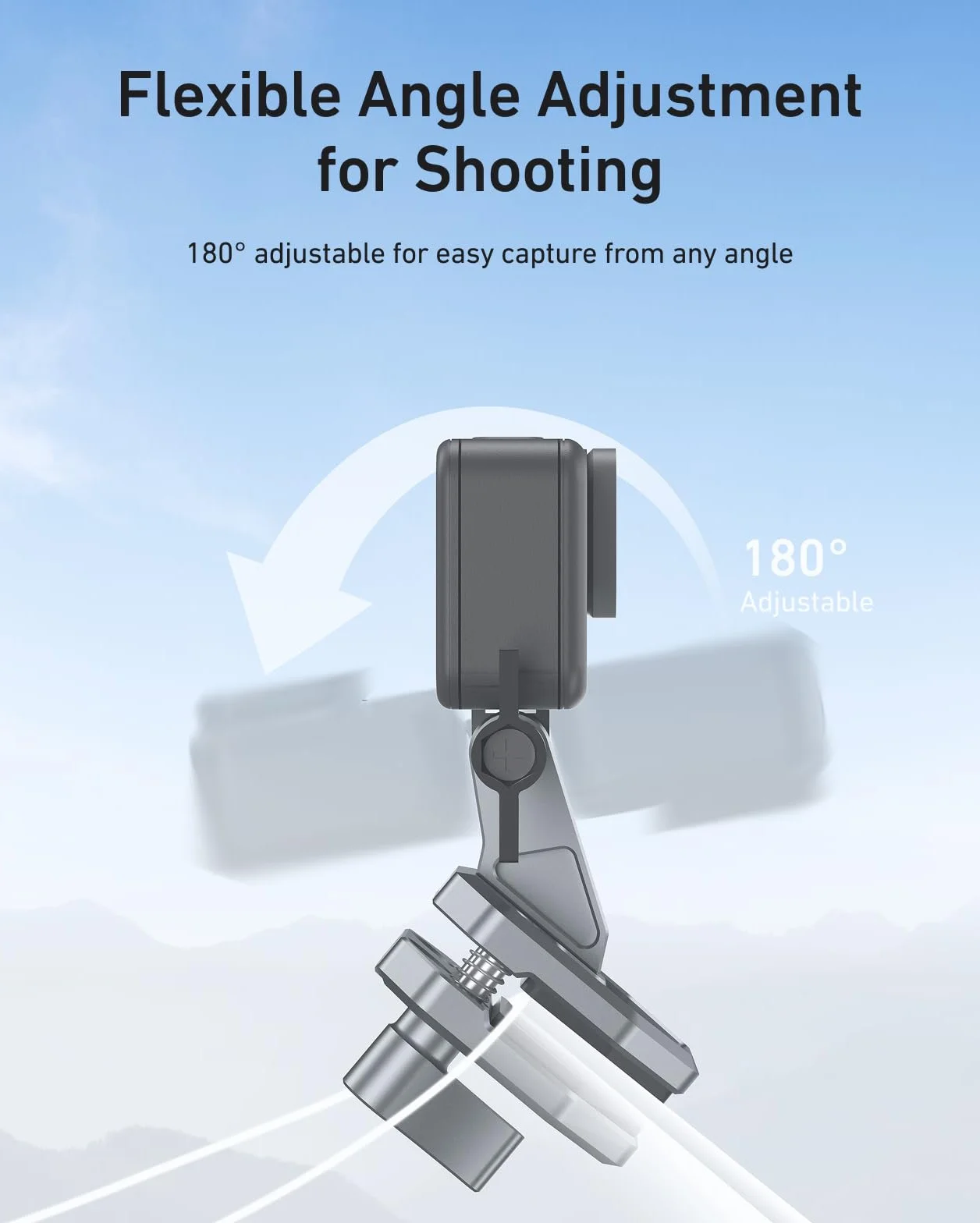 TELESIN Soporte de Aluminio para Parabrisas de Moto con Abrazadera Clip Compatible con Hero 13 12 11 10 9 Insta360 X5 X4 X3 Ace Pro Osmo Action 6 5 Pro 4 3 2 Accesorios para Motos y cámaras de acción