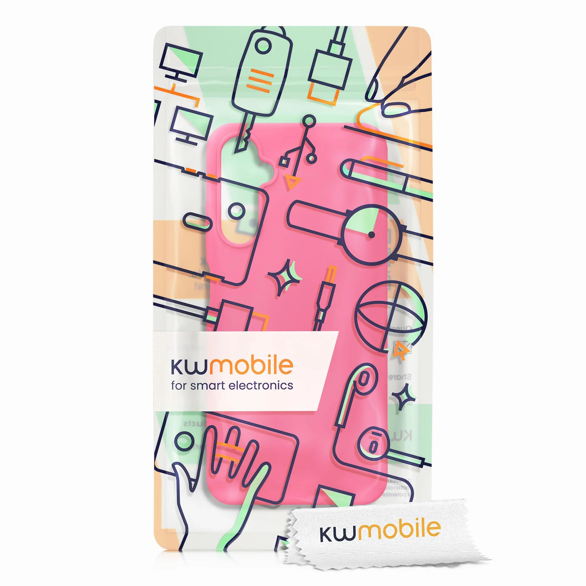 kwmobile Carcasa Compatible con Samsung Galaxy A05s Funda TPU Silicona Antigolpes Carga Inalámbrica Rosa Neón