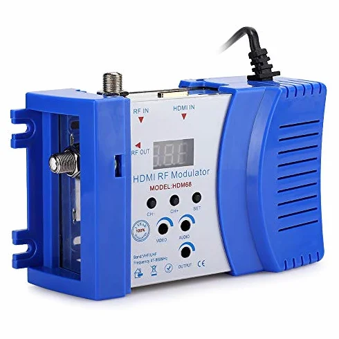 Modulador HD, Modulador HDMI Digital HDM68 RF VHF/UHF Frecuencia Accesorios de computadora Enchufe de la UE 100-240V