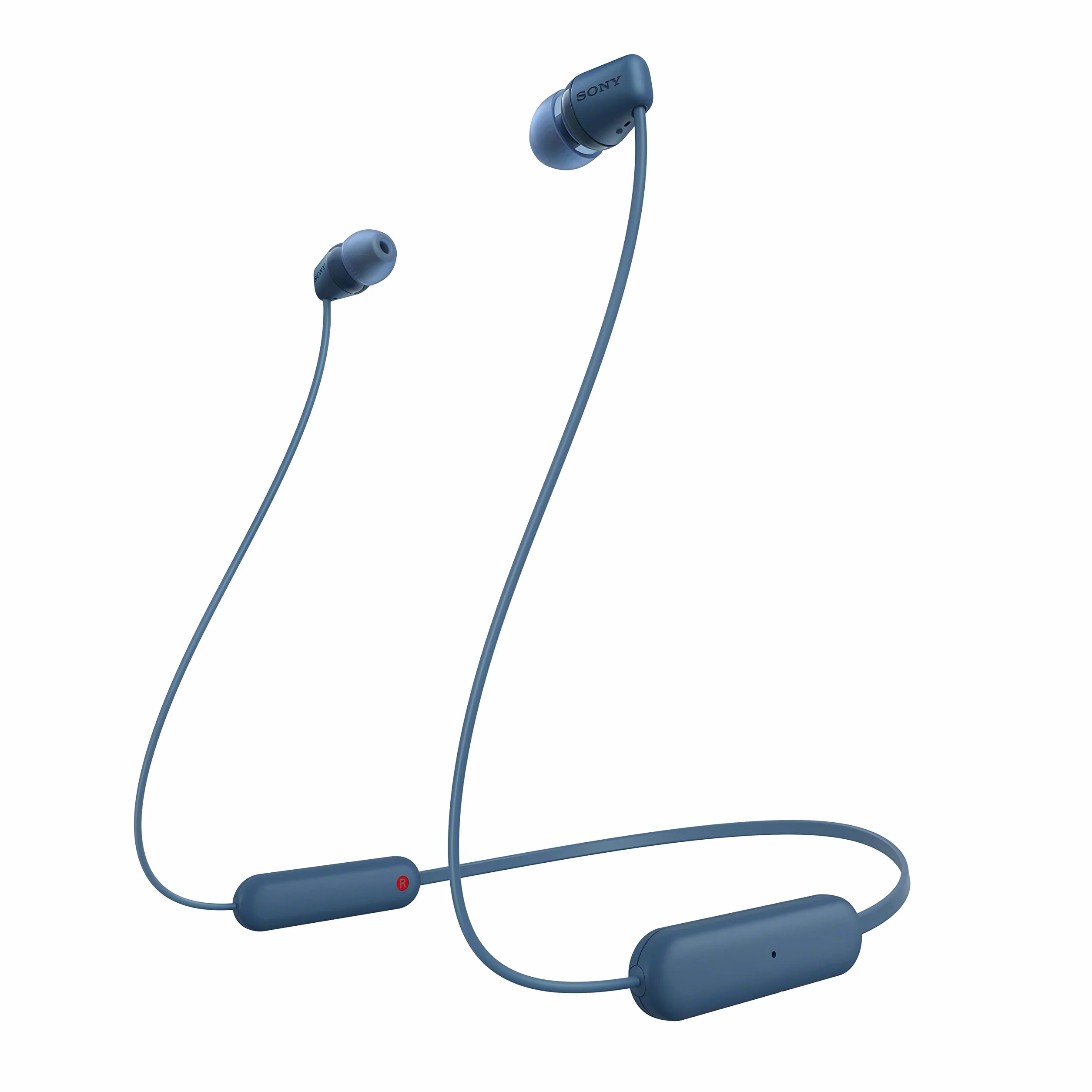 Sony WI-C100 Auriculares Inalámbricos Bluetooth, 25 Horas Batería, Micrófono Incorporado, Azul