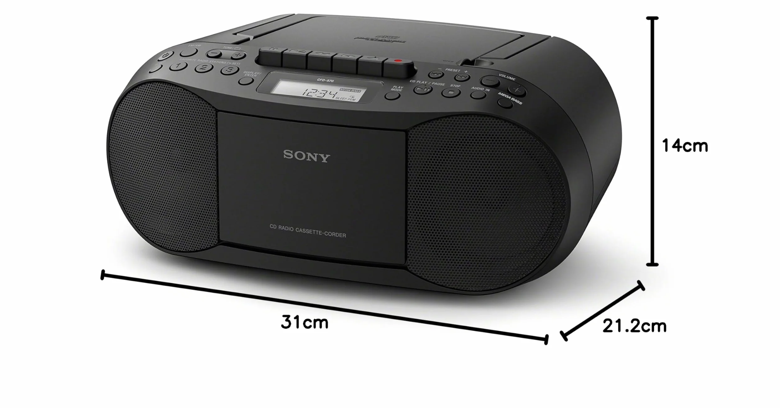 Sony CFD-S70 - CD/Radio Player Black