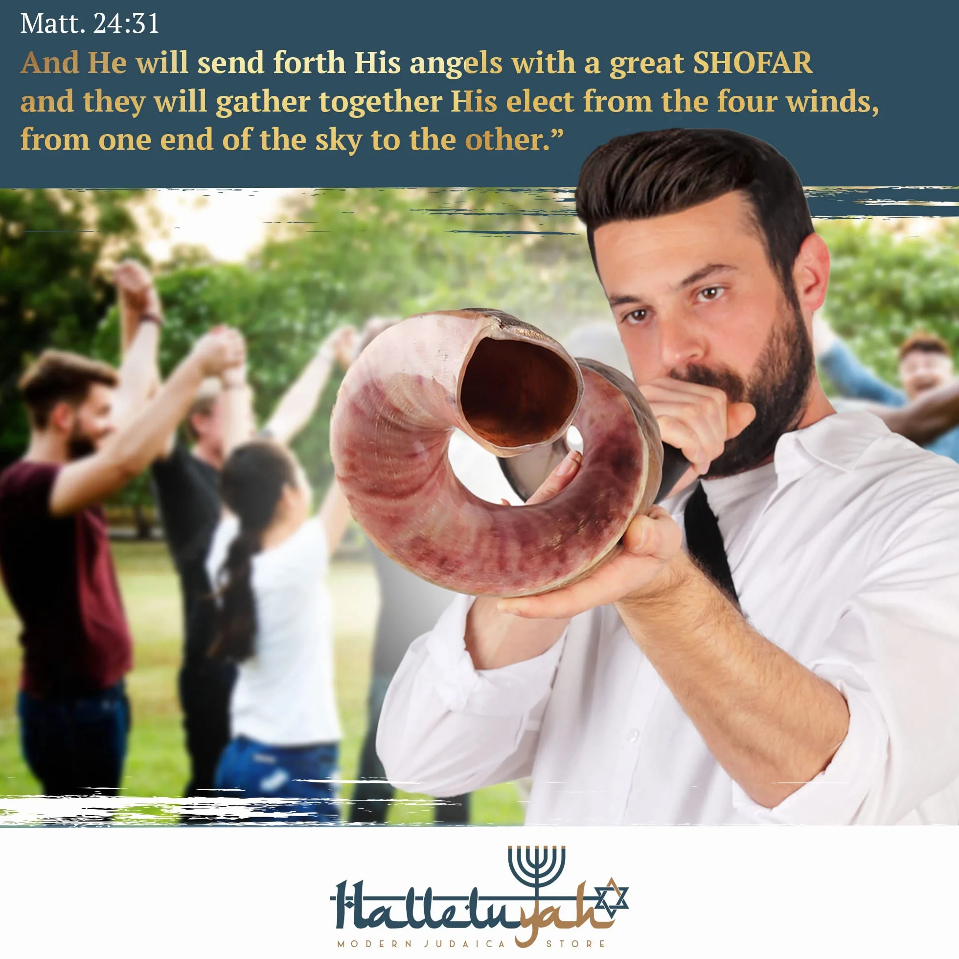 HalleluYAH Shofar kudu yemenita de Israel más cuerno de carnero gratis
