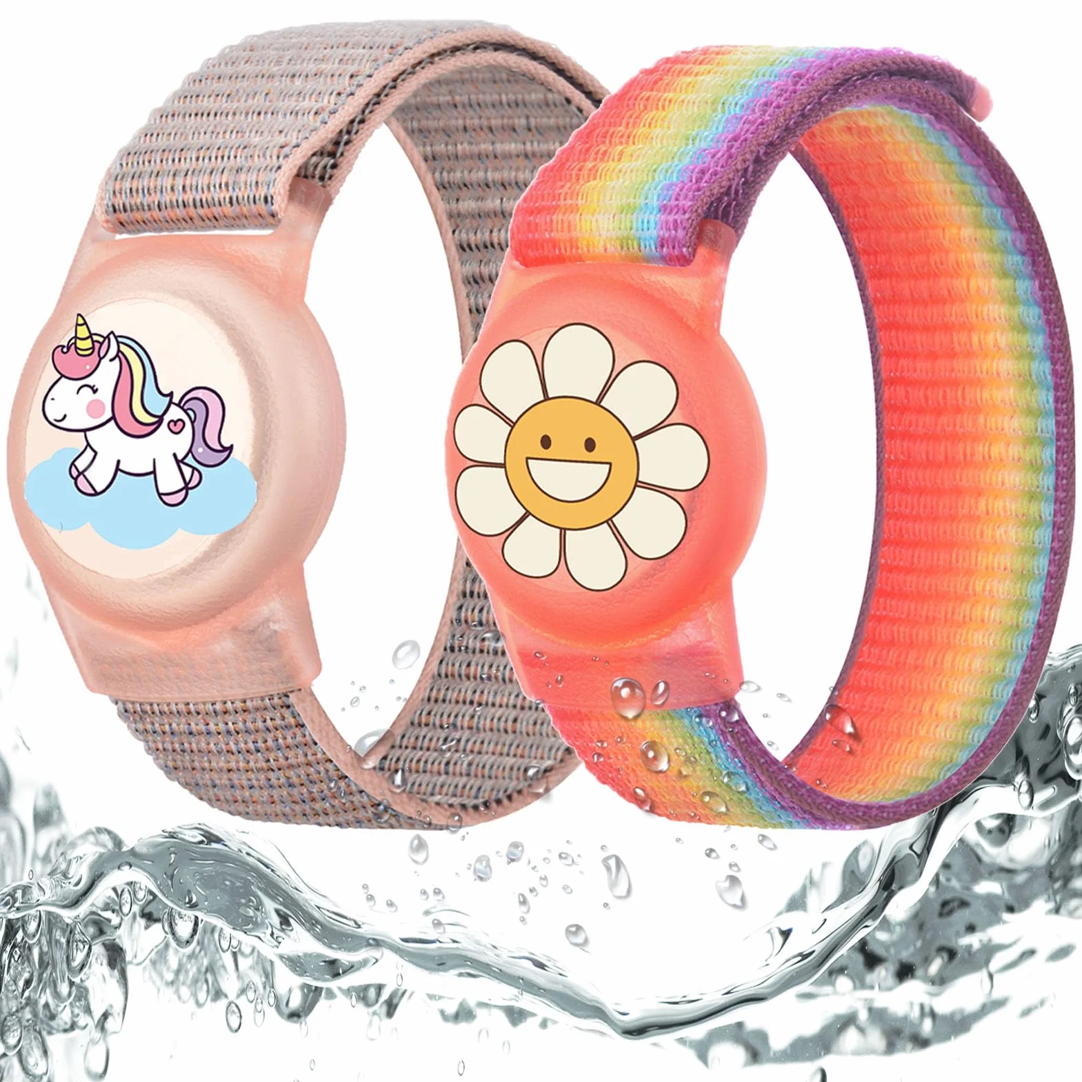 Airtag Pulsera niño, Funda Airtag Llavero Case Holder, Correa protección niños, localizador GPS Pulsera para niño Anti-arañazos