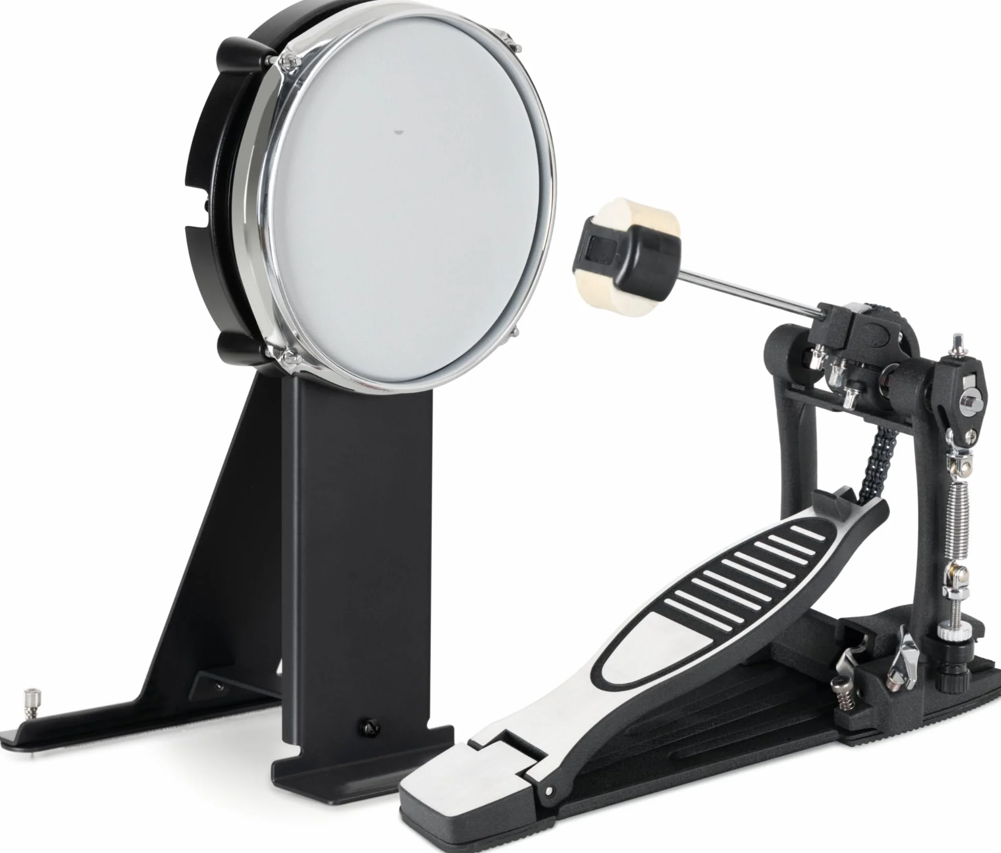 XDrum BDMP-08 8" Kick Pad con Set de Meshhead - Expansión o reemplazo para kits de E-Drum - 8" Mesh Head - Estabilidad gracias a púas - Compatible con Roland - Incluye pedal de bombo