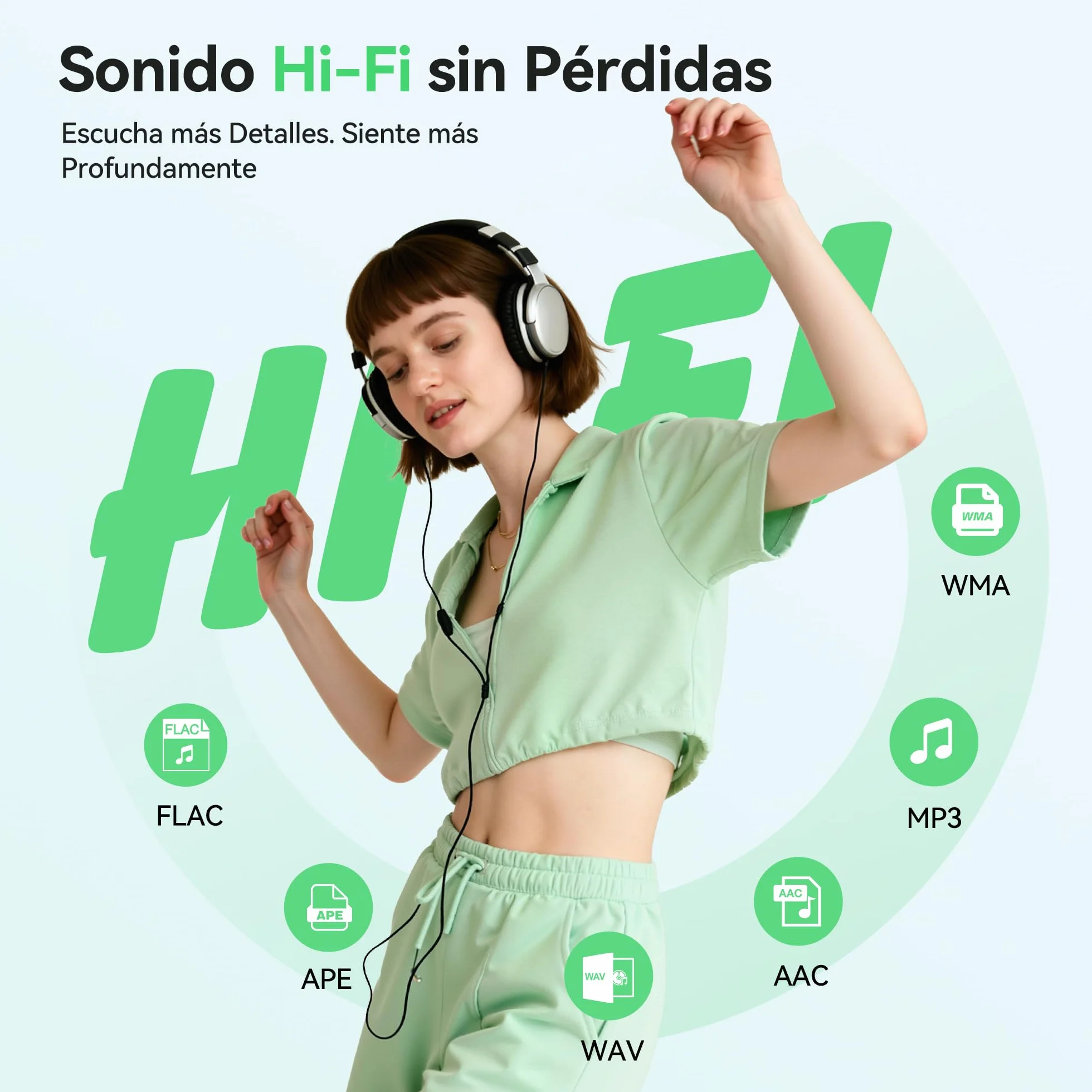AGPTEK Reproductor MP3 Bluetooth 5.4, 1.8", Metal Portátil, Altavoz Integrado, Radio FM, Botones Táctiles, 128GB