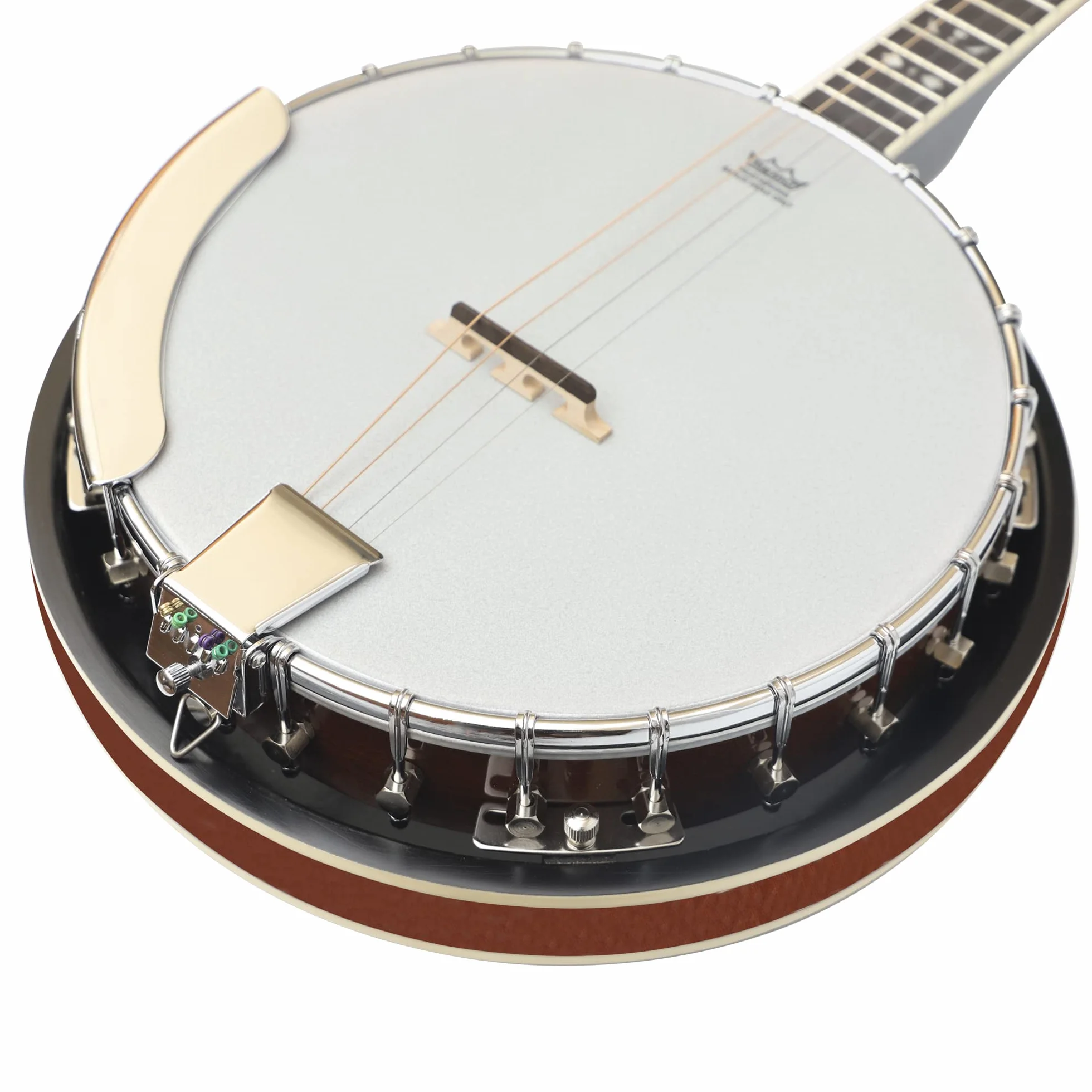 Heartland 4 cuerdas 17 trastes irlandés tenor banjo serie con acabado cerrado sólido Sunburst
