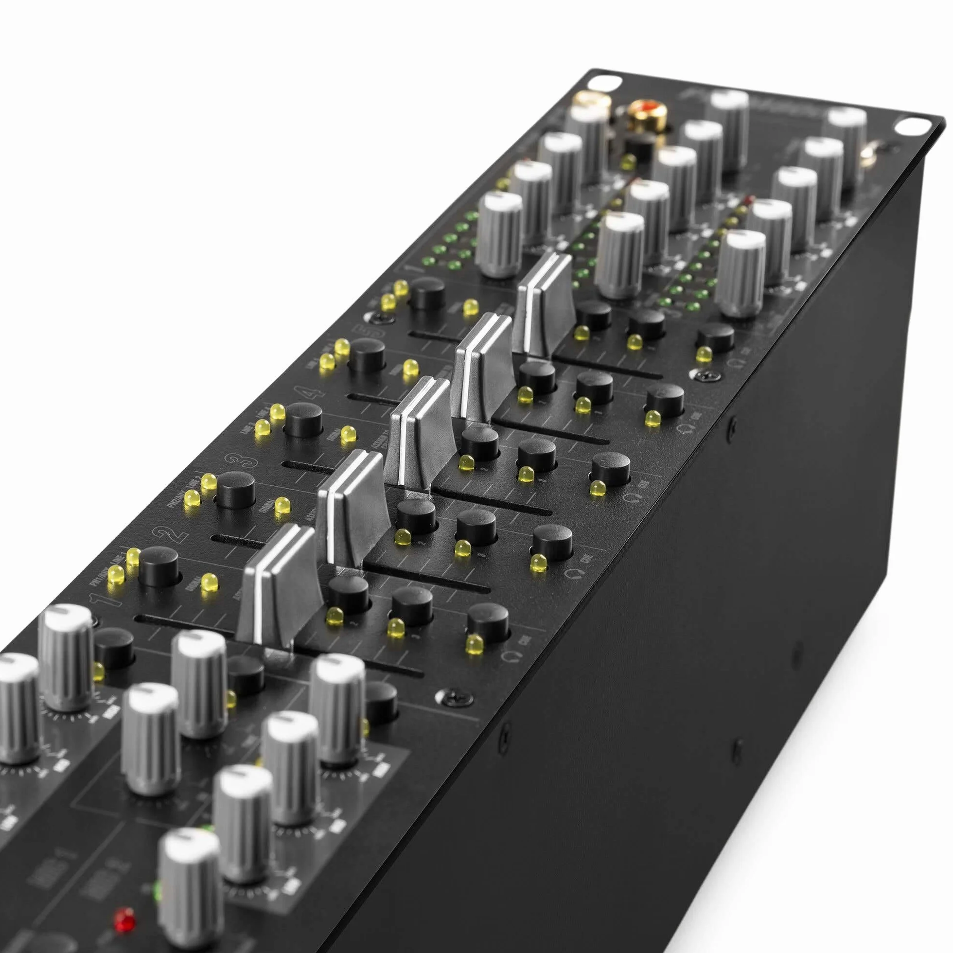 Power Dynamics PDZM800 Mezclador de audio, Mezclador de 3 zonas, instalaciones de altavoces, procesador DSP, 5 entradas + 2 canales de entrada MIC, talkover, CUE, rack 19» 2U, XLR, jack, +48V phantom