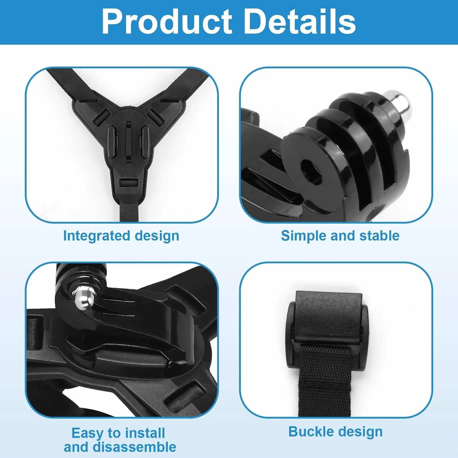 Soporte Casco de Moto Mento para GoPro Hero 13 12 11 10 9 8 7 6 5 para dji OSMO Action 5 Pro 4/3 para Session Soporte de Cámara de Gancho J Silicona Antideslizante Cámara de Acción Accesorios