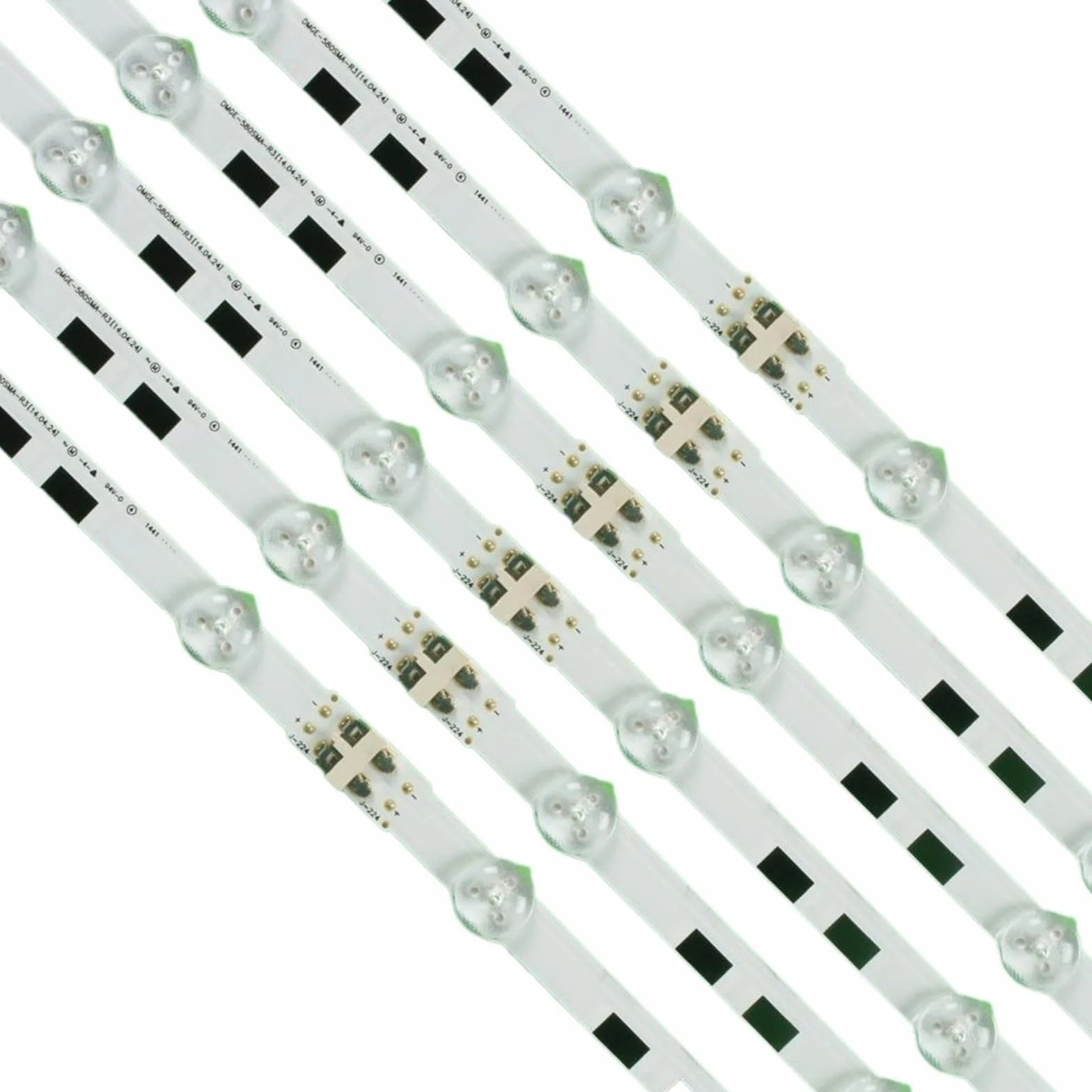 Kit de 12 tiras LED para TV compatible con UN58H5203AG, UE58J5200AK, UE58J5200AW, UA58H5200AR, UE58H5203AW, UN58H5005AF y ​​UE58H5200AW