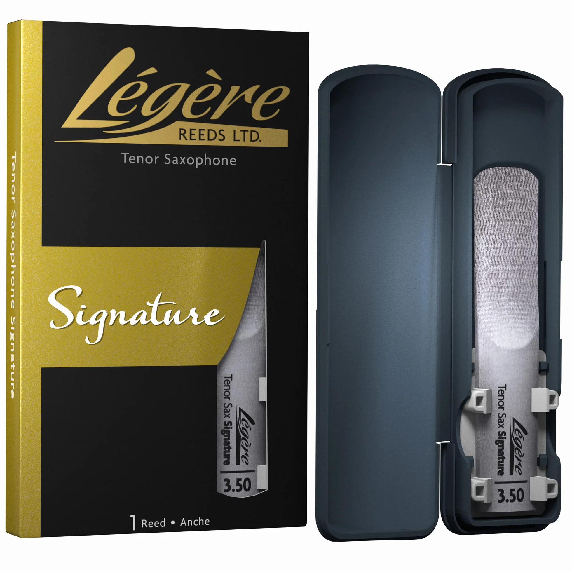 Légère Reeds - Tenor Saxófono Reed, Signature, Dureza 3.50 (TSG3.50) - Cañas Sintéticas Premium para Viento-Madera