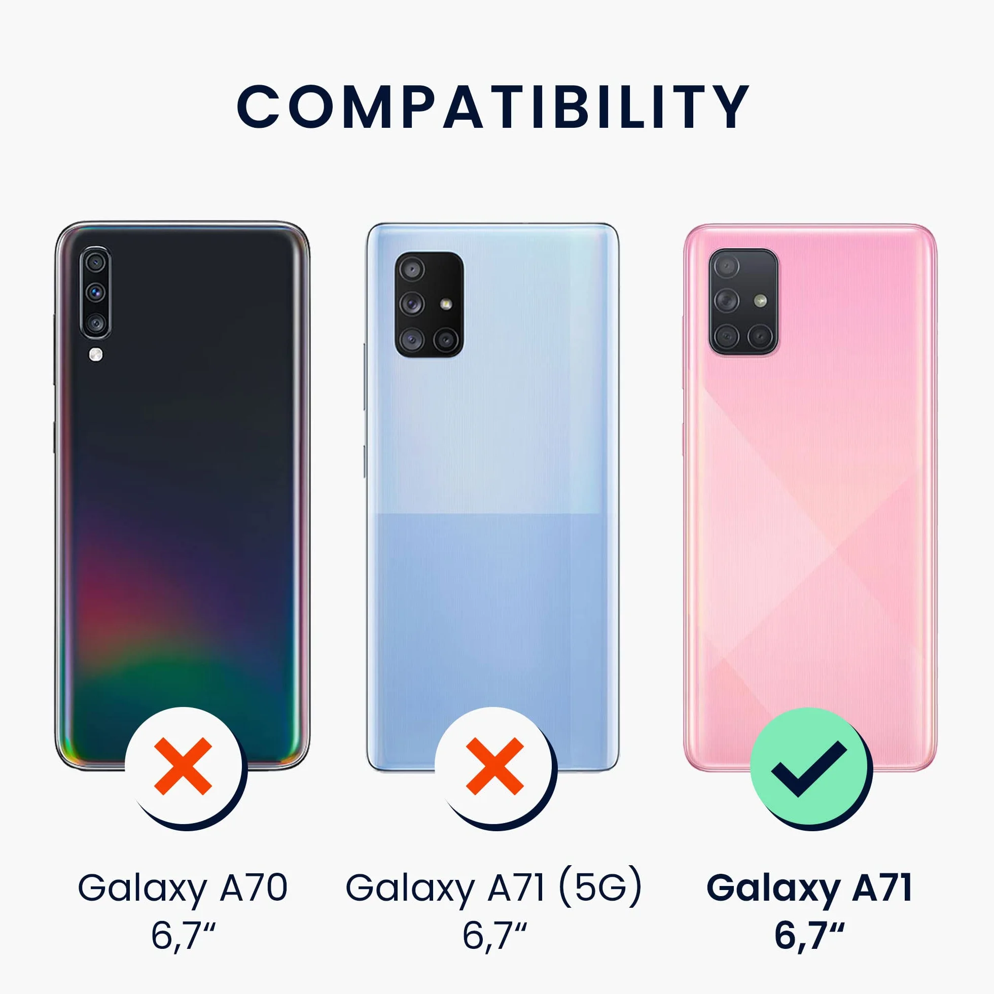 kwmobile Carcasa Compatible con Samsung Galaxy A71 Funda - TPU y Silicona antigolpes - Negro