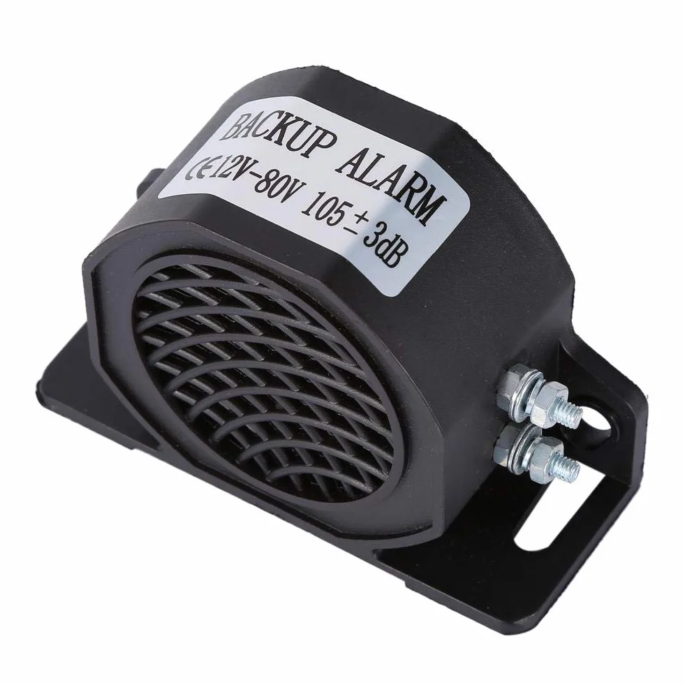 MAGT Bocina Marcha Atras, 12-80V 105 DB Alarma de Advertencia de Nylon Avisador de Marcha Atrás para Vehículo Camión