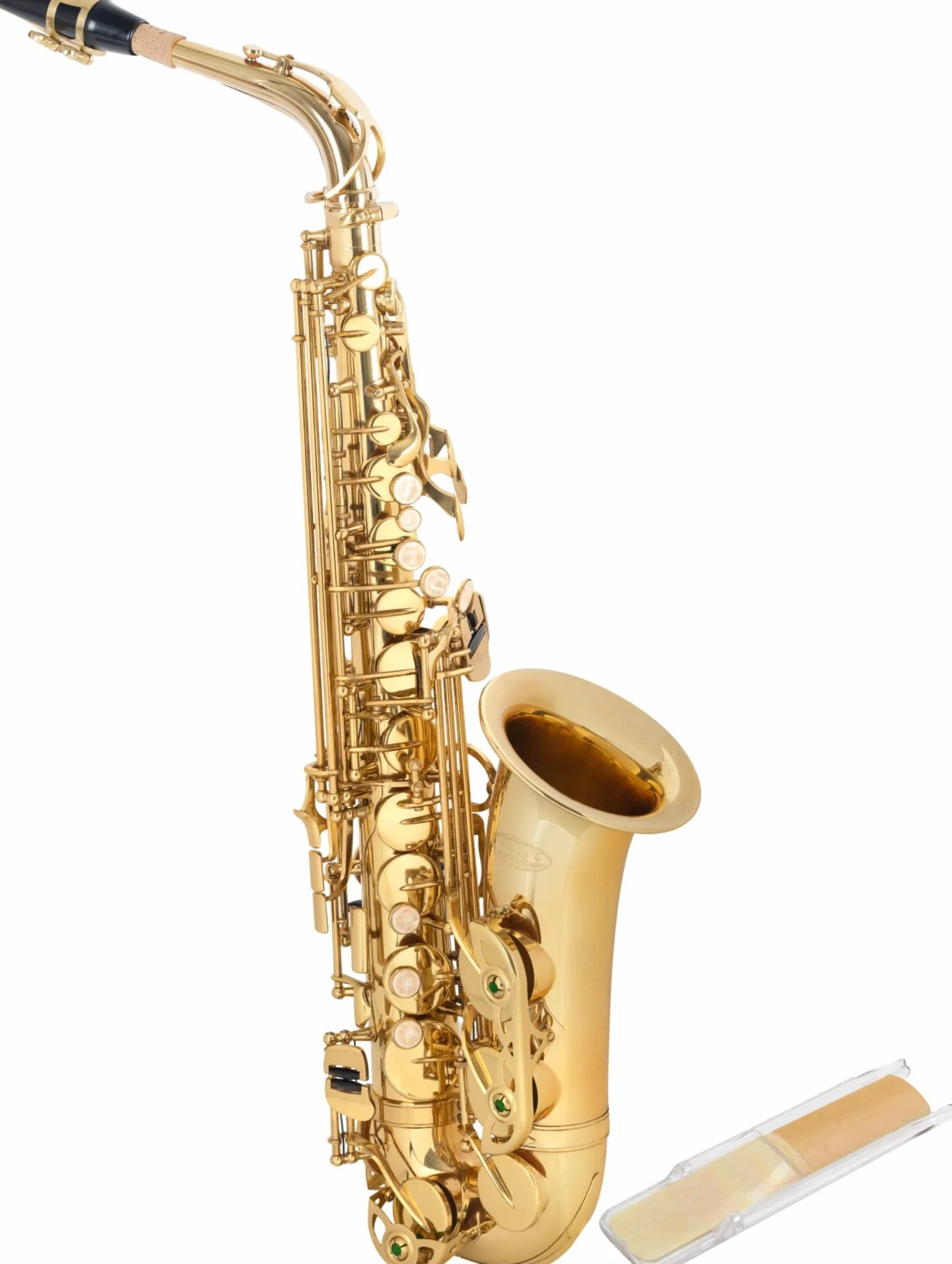 Classic Cantabile Winds AS-450 Saxofón Alto en Es - Afinación Eb - Llave de Fa sostenido alta - Set ahorro incl. 10 cañas para saxofón