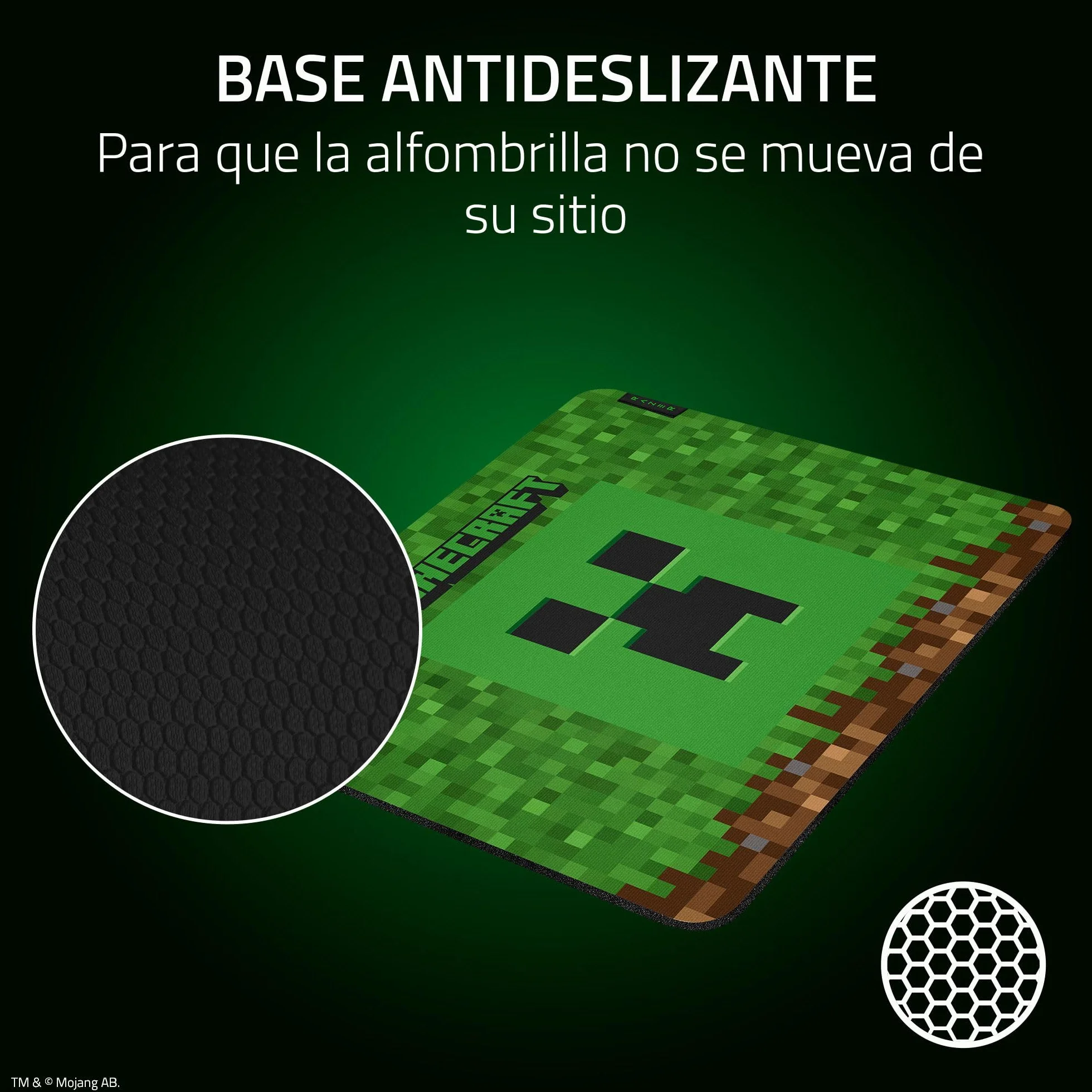 Razer Gigantus V2 Minecraft Edition Alfombrilla de ratón para Juegos 360 x 275 x 3mm microtejido texturizado
