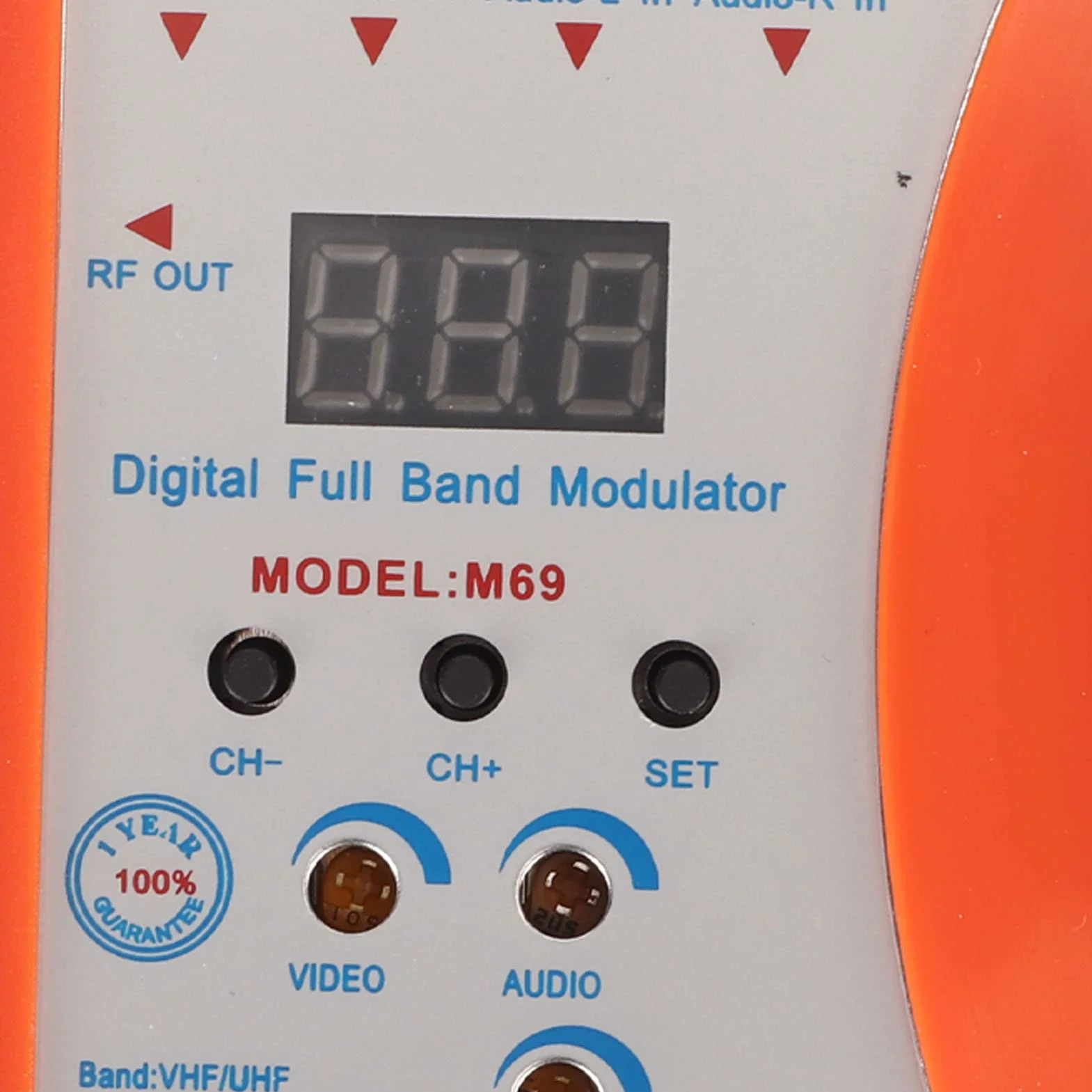 Modulador de RF Digital, M69CP Audio Video HDMI AV a Convertidor de RF Compatible con Formato PAL NTSC, Modulador de Enlace de TV VHF UHF para Decodificadores (Enchufe de la UE)