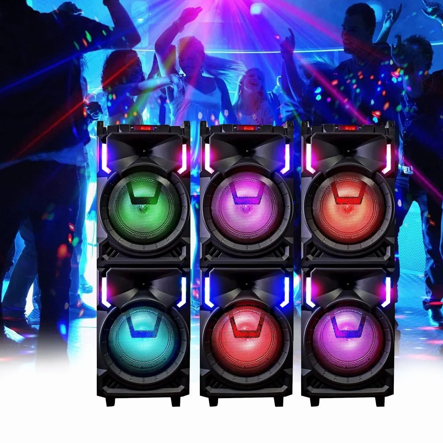 INOVALLEY MS01XXL Trolley de altavoces de karaoke - bluetooth - 800W