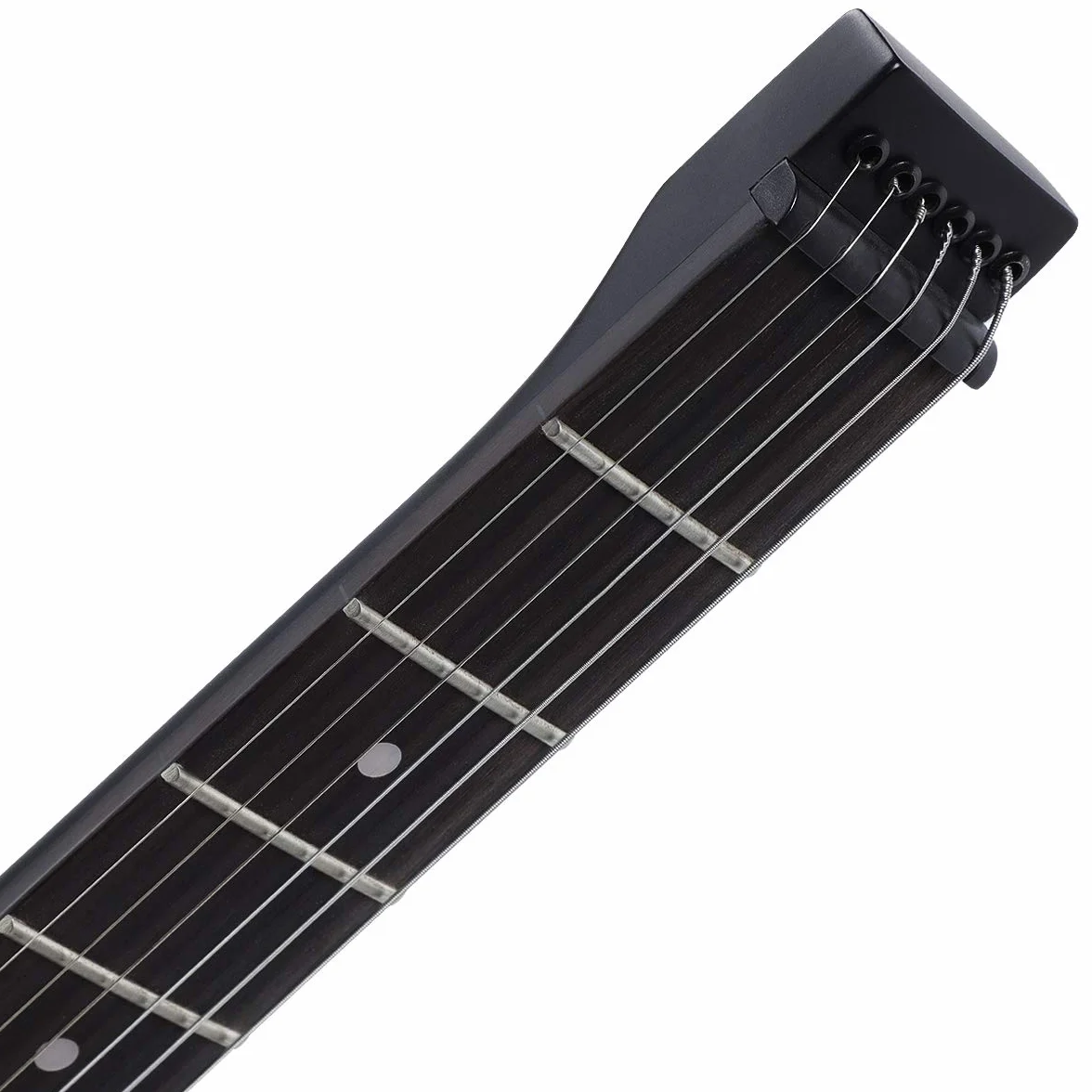 Guitarra eléctrica práctica portátil de viaje, 82 cm, 1,6 kg, escala completa de 64,8 cm, con bolsa de transporte, zurdo, negro mate