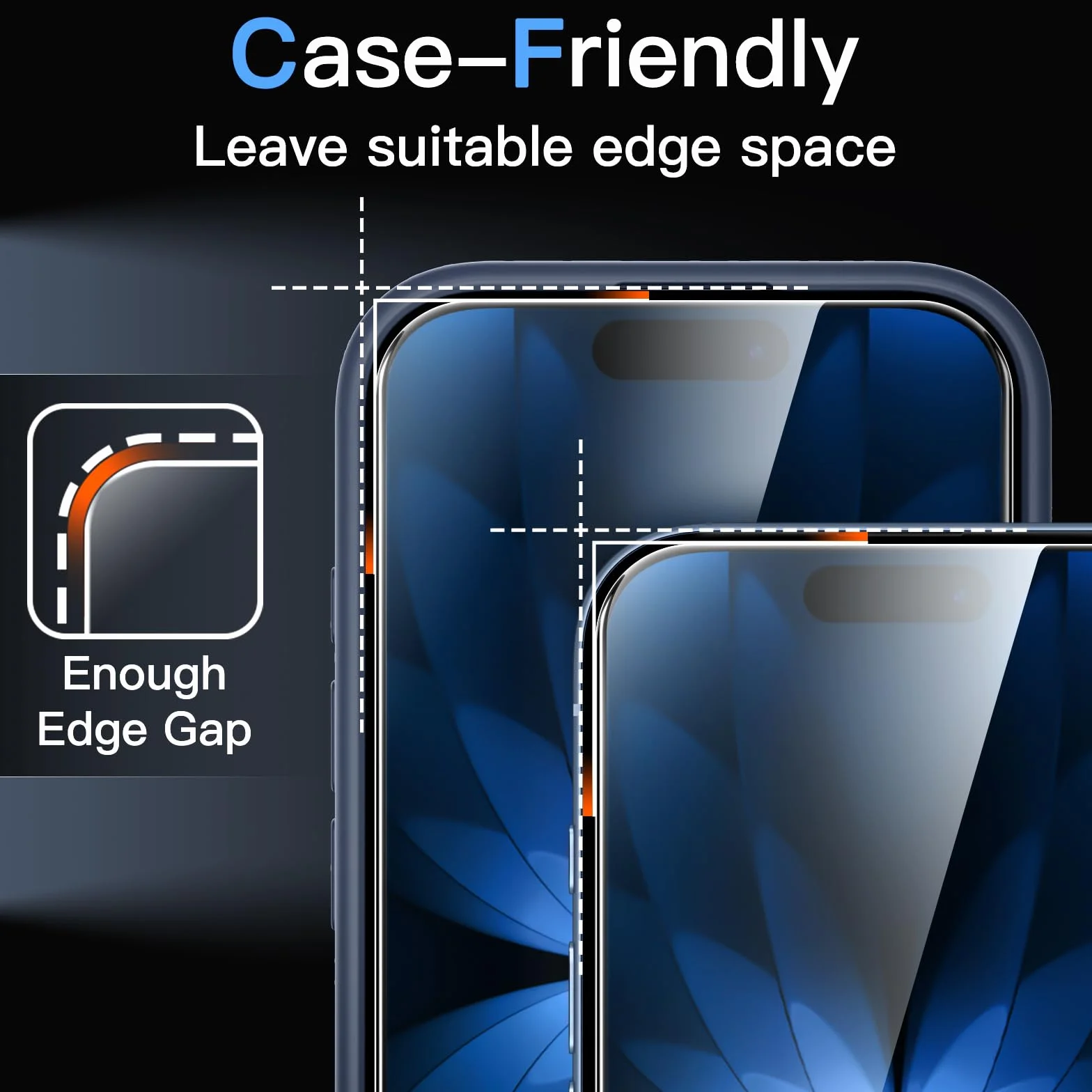JETech Protector Pantalla para iPhone 17 6,3 Pulgadas, Cristal Vidrio Templado con Marco de Instalación Fácil, 9H Dureza, Amigable para Funda, 3 Unidades