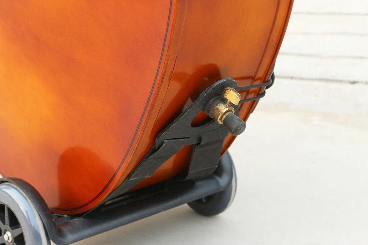 Carrito vertical para contrabajo doble, rueda de bajo, transporte alternativo, carrito de bajo (negro)