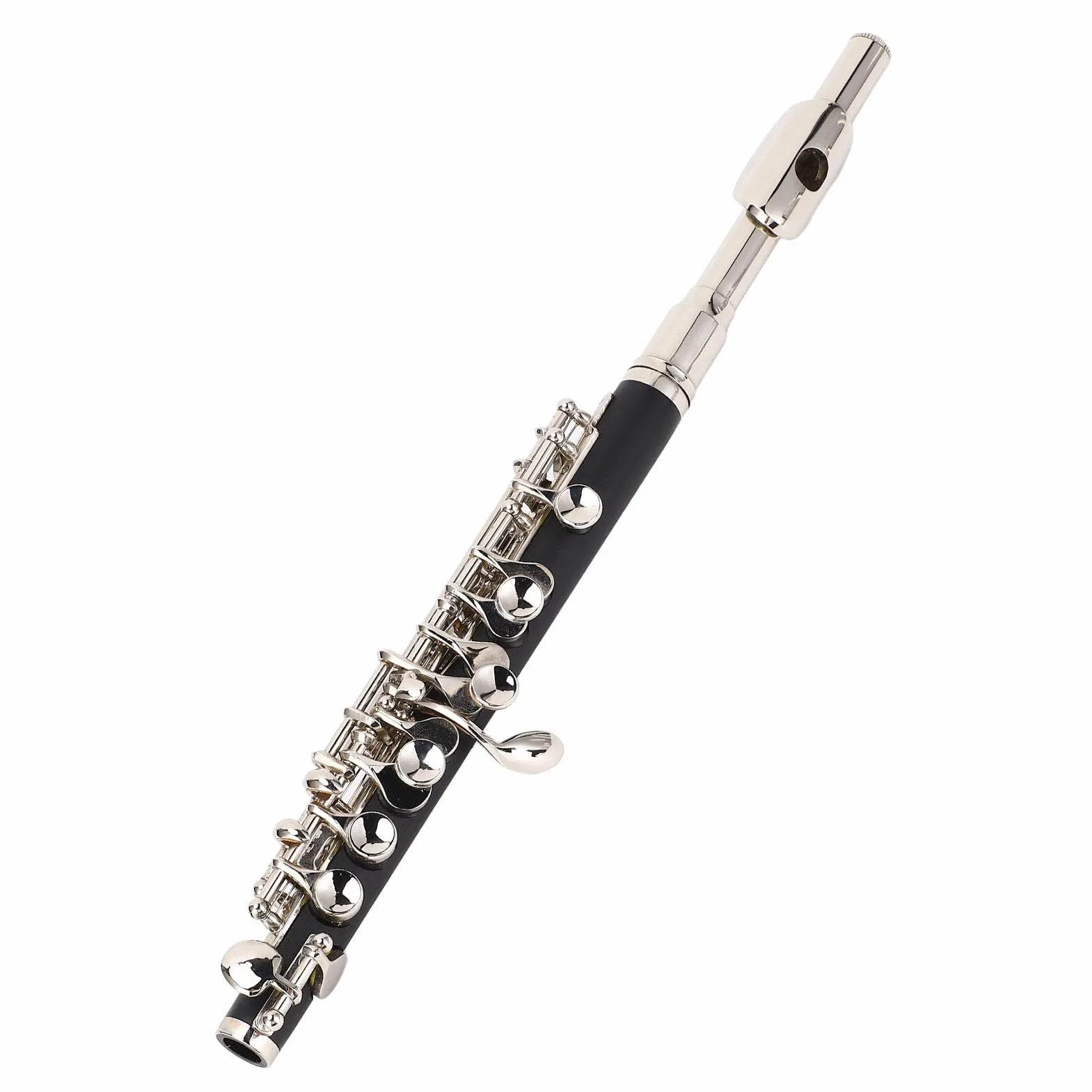Flauta C Piccolo, Flauta C Piccolo Instrumento Clave C Banda Escolar para Estudiantes Orquesta con Kit de Limpieza Estuche de Transporte Varilla de Afinación para Principiantes